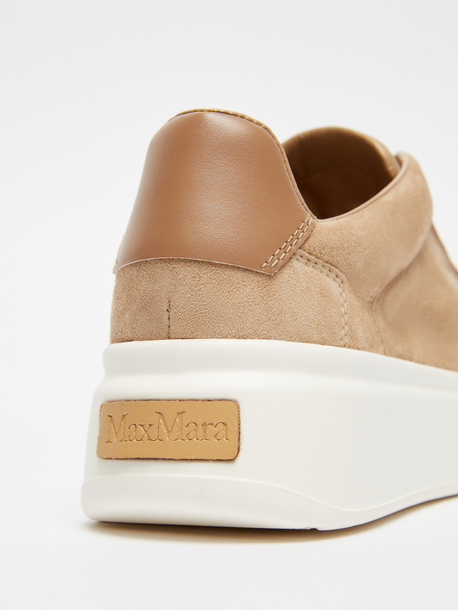 Max Mara Round Toe Lace-up Sneakers In Nude
