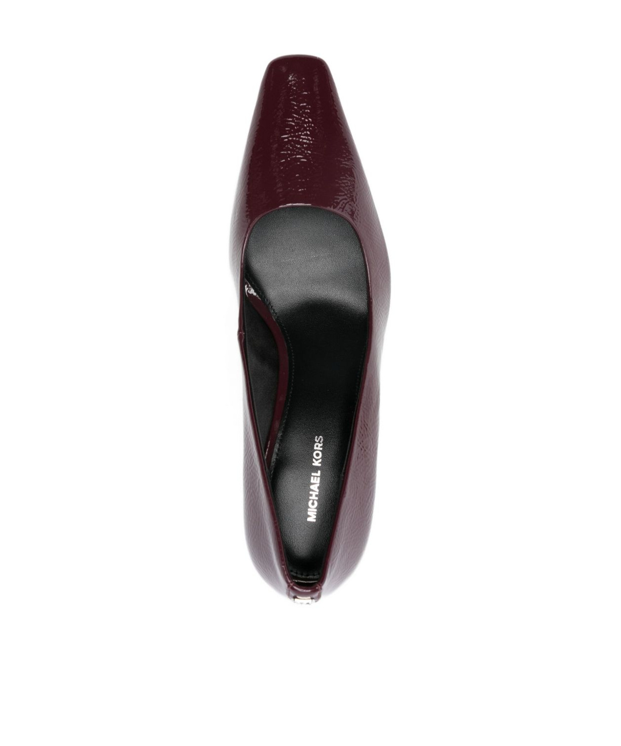 Michael Kors Mid-heel Pumps In Calfskin With Glossy Finish In Burgundy