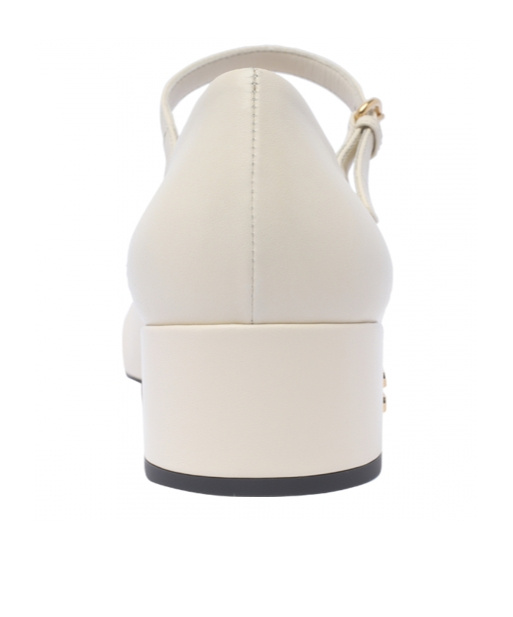 Miu Miu Round Head High Heels In White