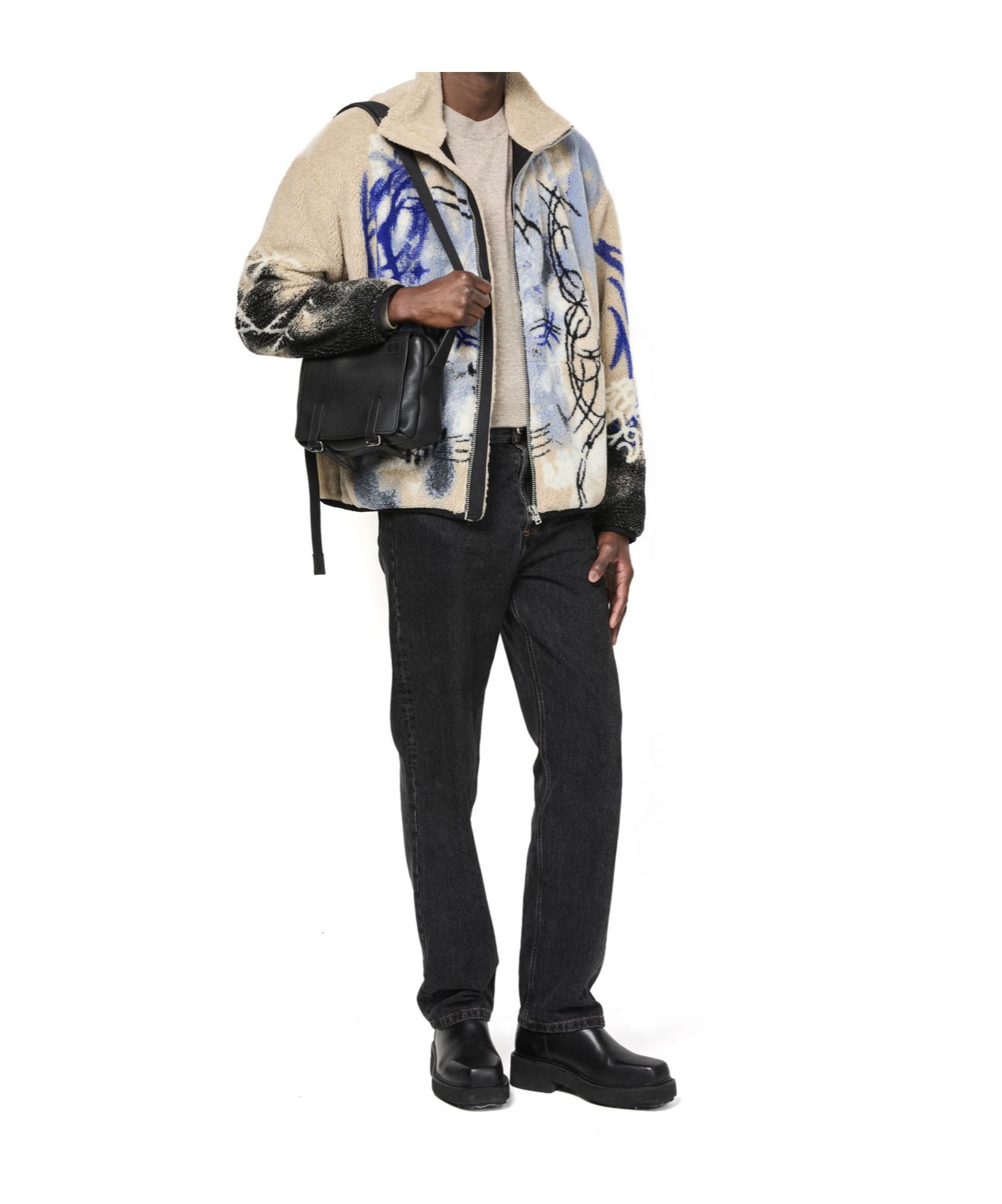 Shop Acne Studios Long-sleeved Casual Jacket In Multicolor