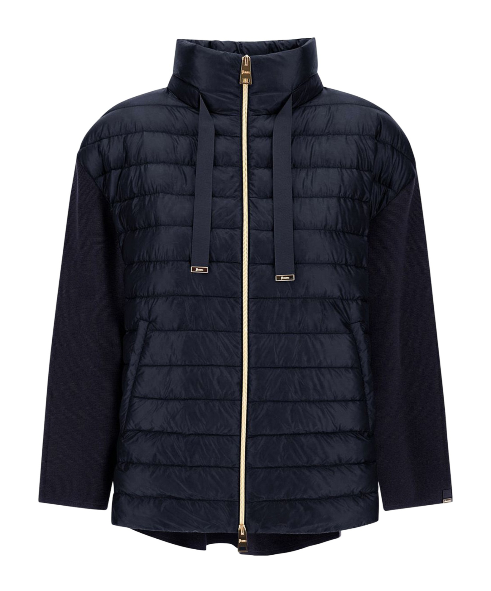 Herno Panelled Drawstring Jacket In Blue