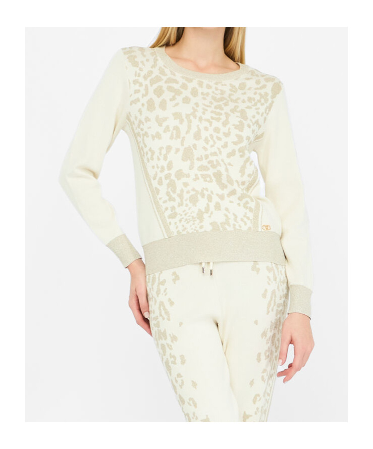 Liu •jo Animal Print Jumper In White