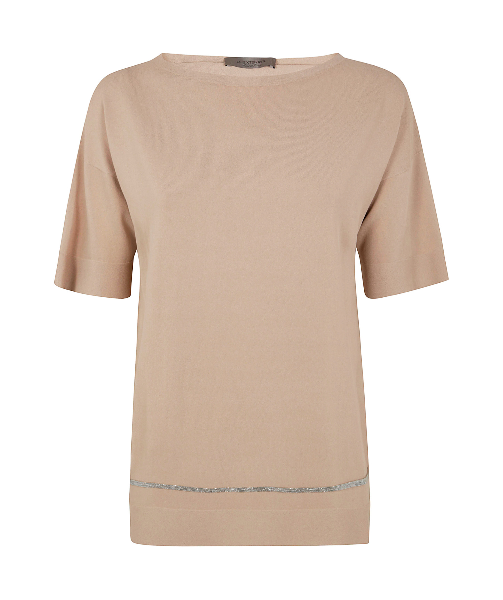 D Exterior D. Exterior Viscose Short Sleeves T-shirt By D. Exterior In Nude