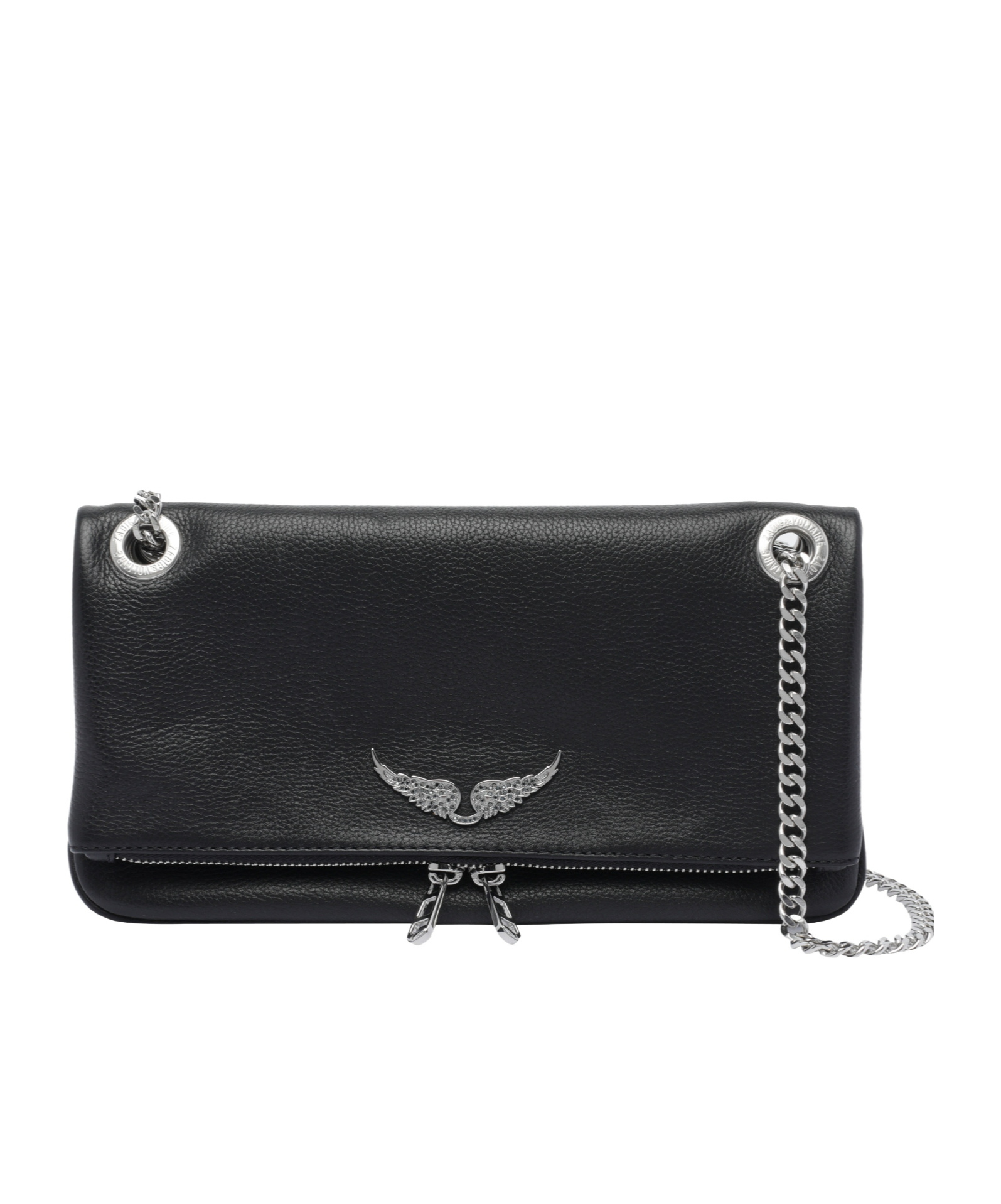 Zadig & Voltaire Rock Ii Chain-strap Crossbody Bag In Black