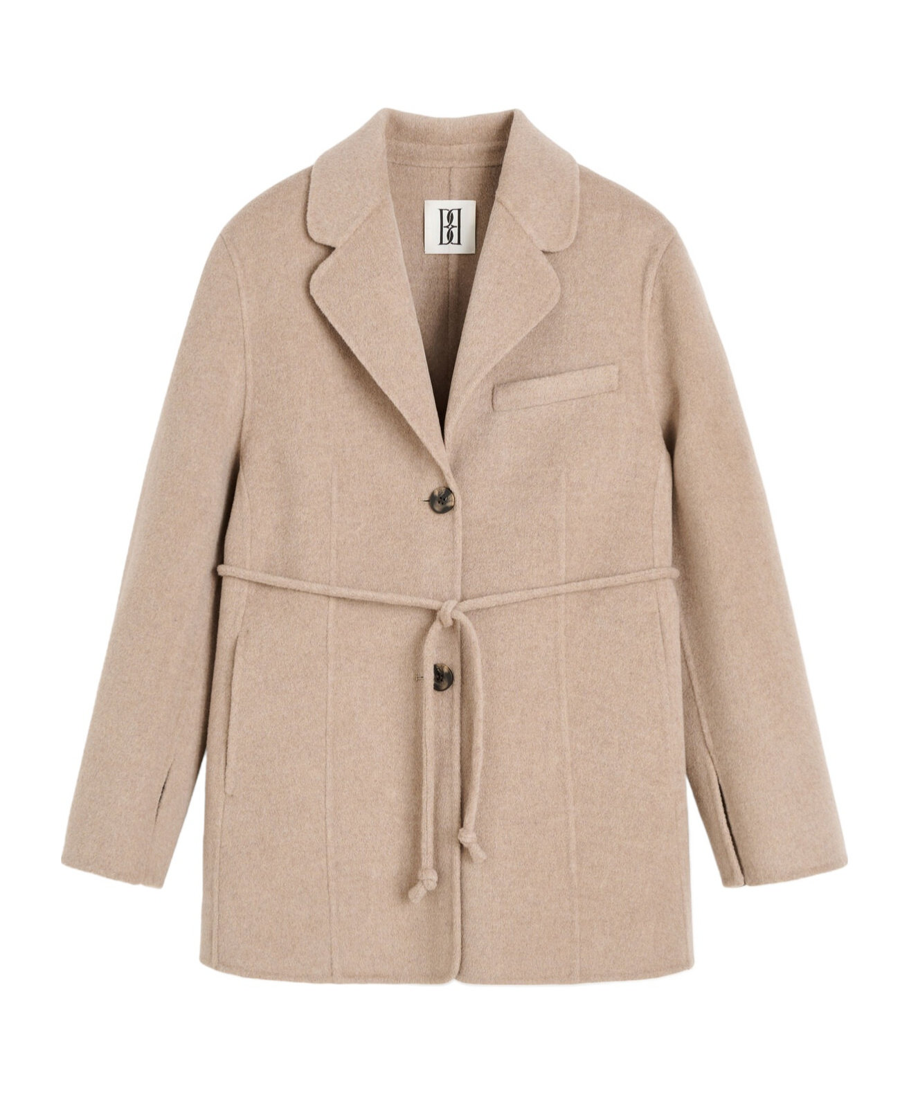 By Malene Birger Tie-waist Single-breasted Blazer In Neutral