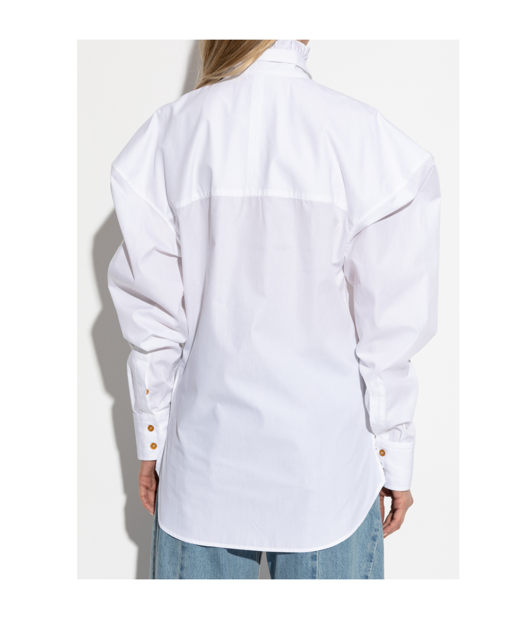 Vivienne Westwood Women White Football Shirt, S Luxury Shirts For Women Darveys In Neutral