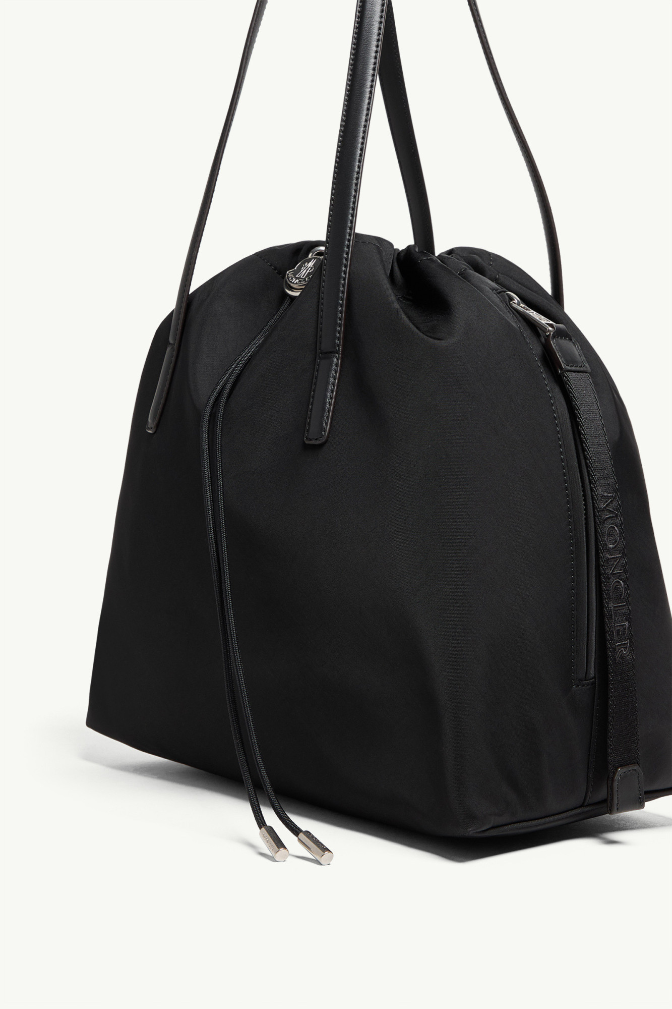 Moncler Drawstring Shoulder Bag In Black