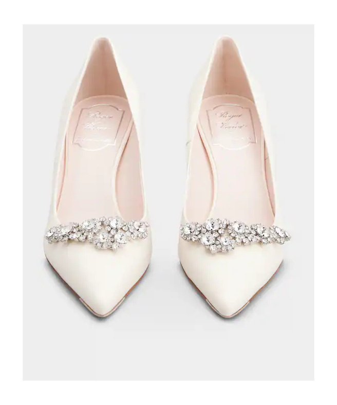 Roger Vivier Efflorescence Pumps In Leather In White