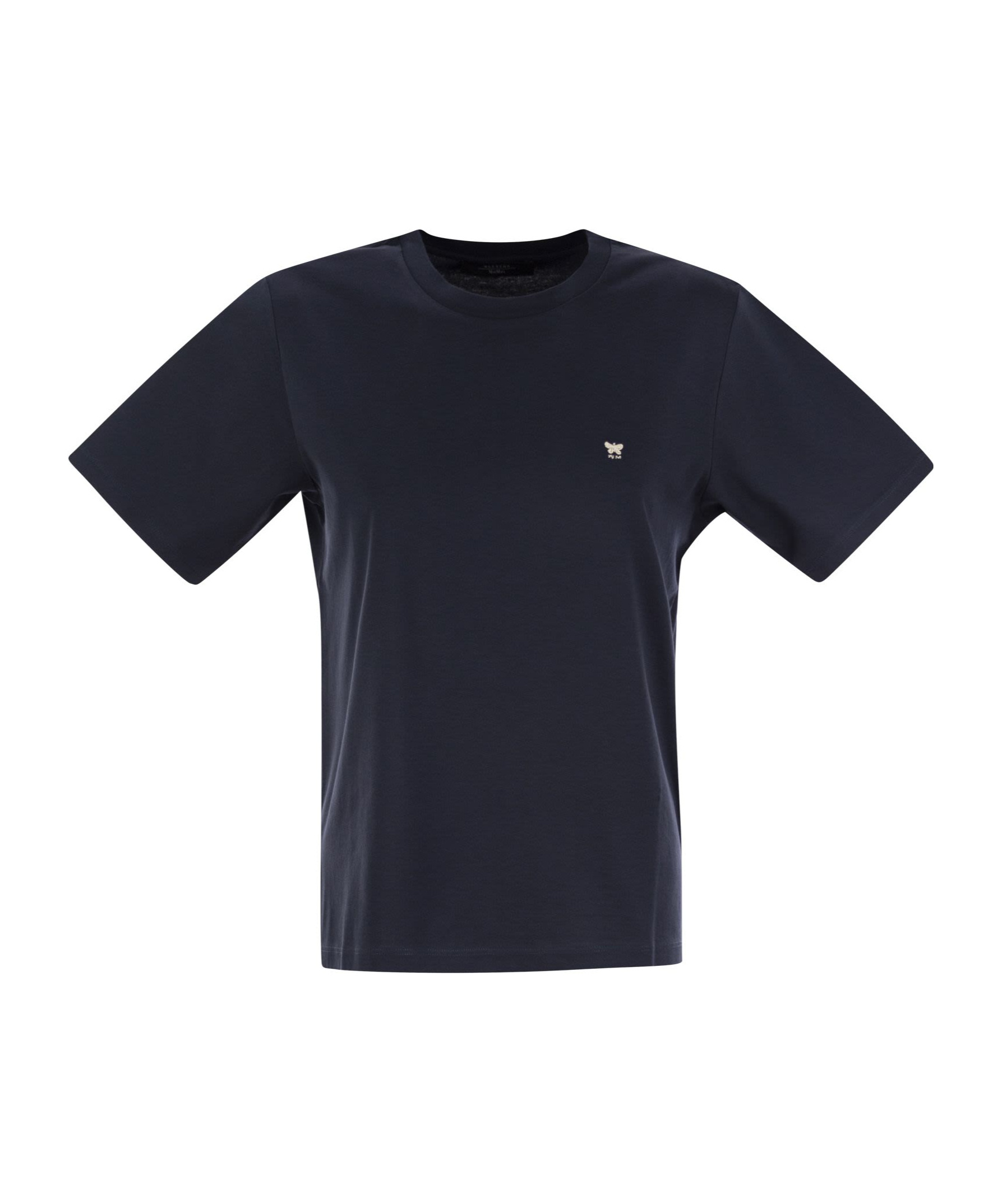 Weekend Max Mara T-shirt With Round Neck And Short Sleeves In Black
