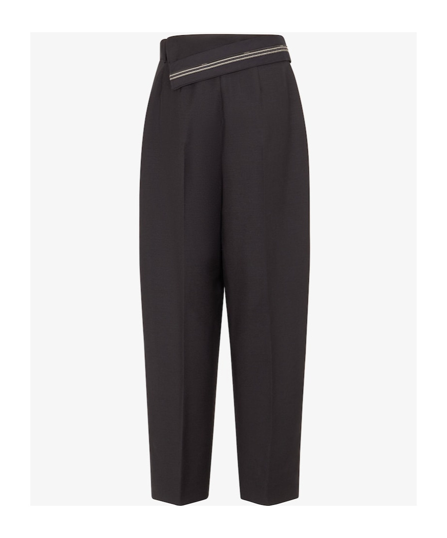 Fendi "kid Mohair Carrot Fit Pants In Black