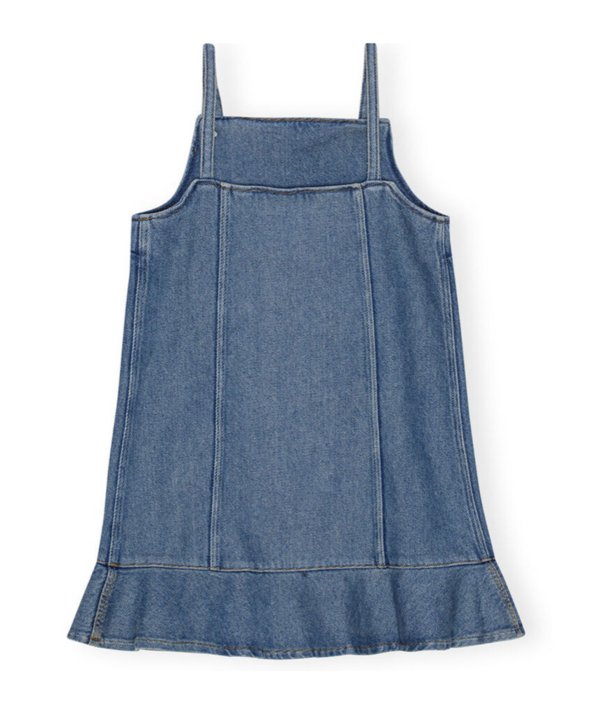 GANNI BLUE DENIM MINI DRESS