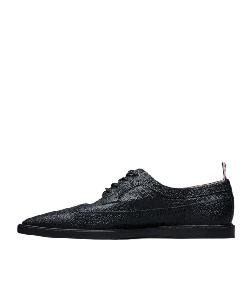 Thom Browne Pointed -toe Leather Brogues In Black