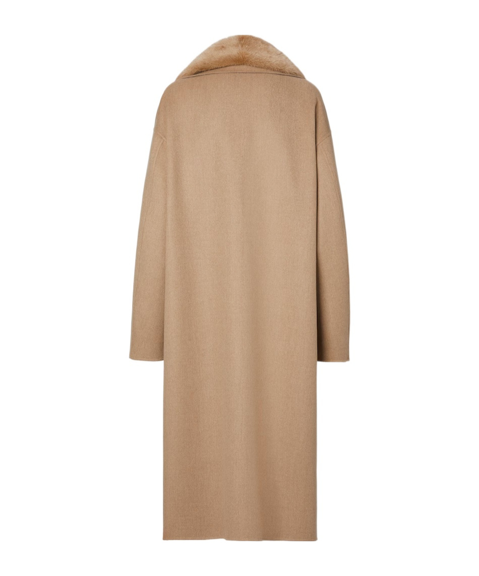 Fendi Double-faced Cashmere Coat In Brown