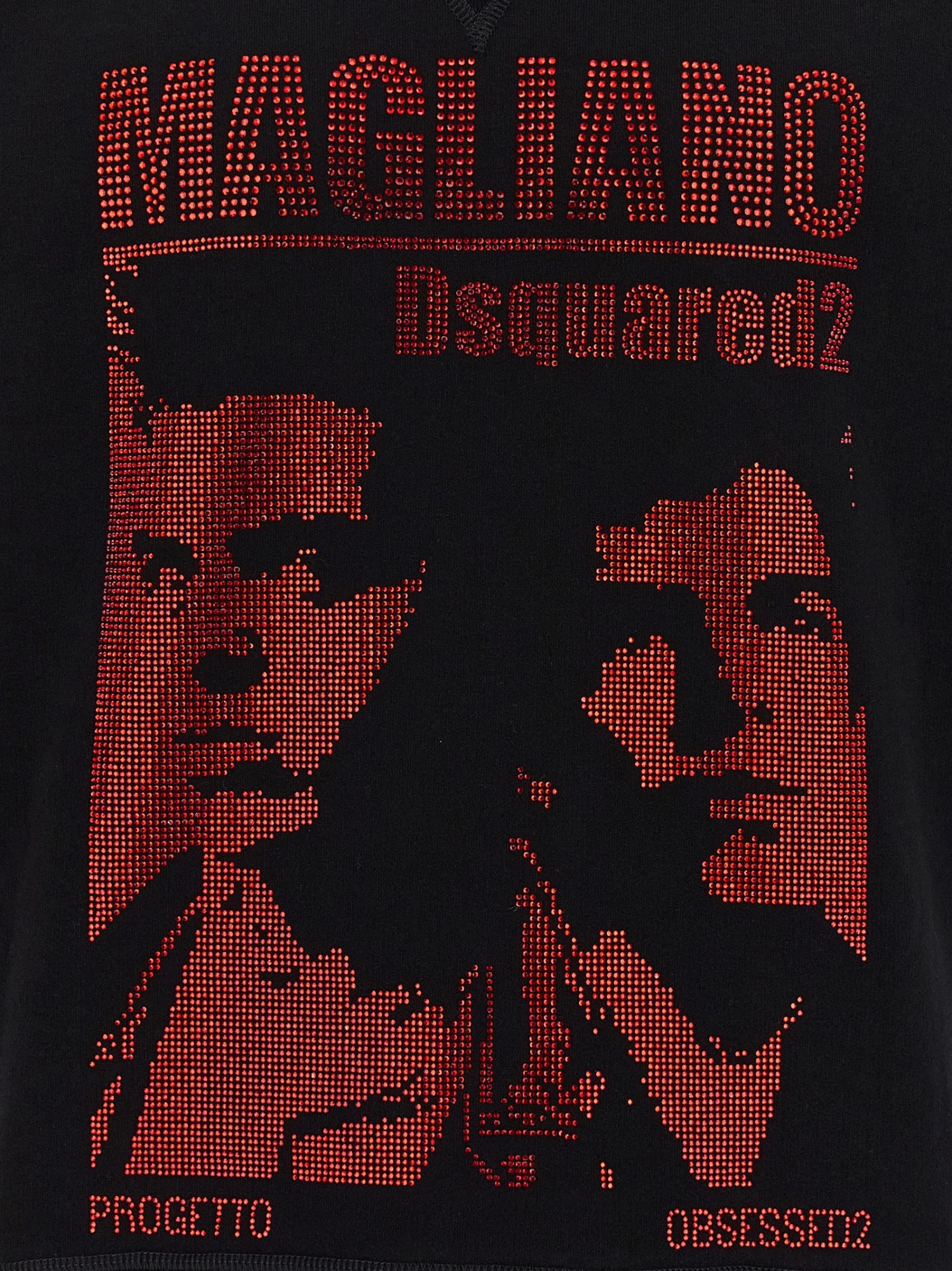 Dsquared2 Magliano Capsule Sleeveless Hoodie With Graphic Print In Black