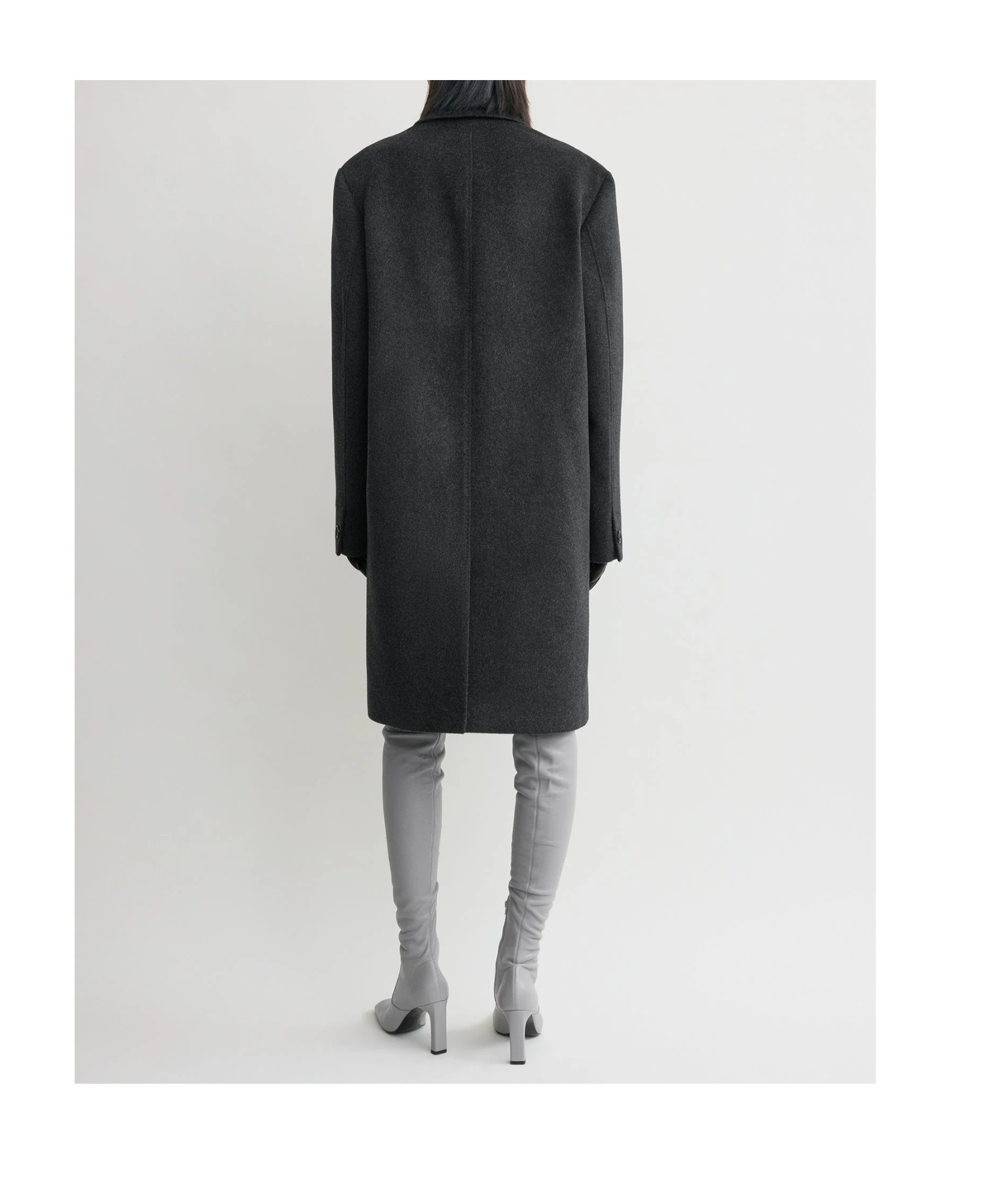 Totême Double-breasted Cashmere Coat In Gray