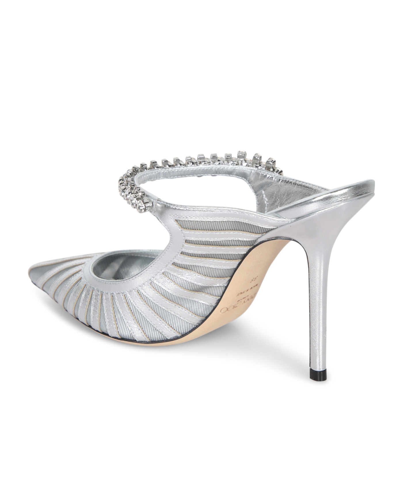 Jimmy Choo Pointed High-heeled Sandals In Gray