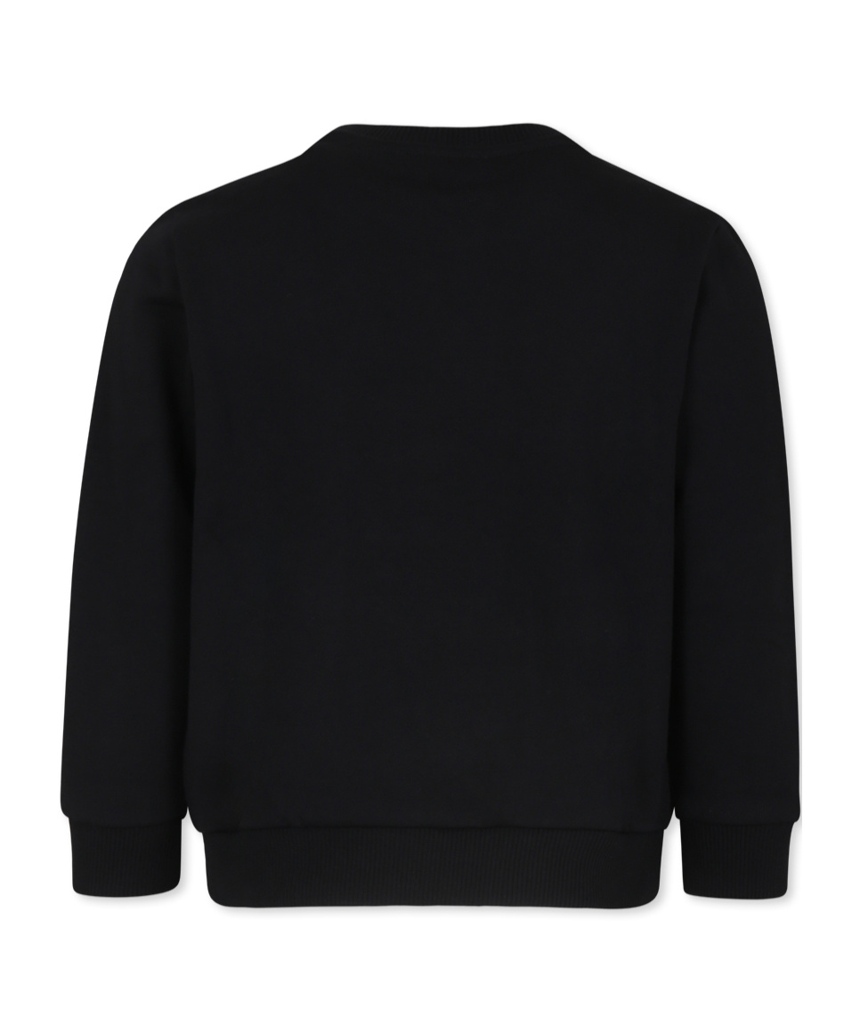 Balmain Embroidered-logo Cotton Sweatshirt In Black