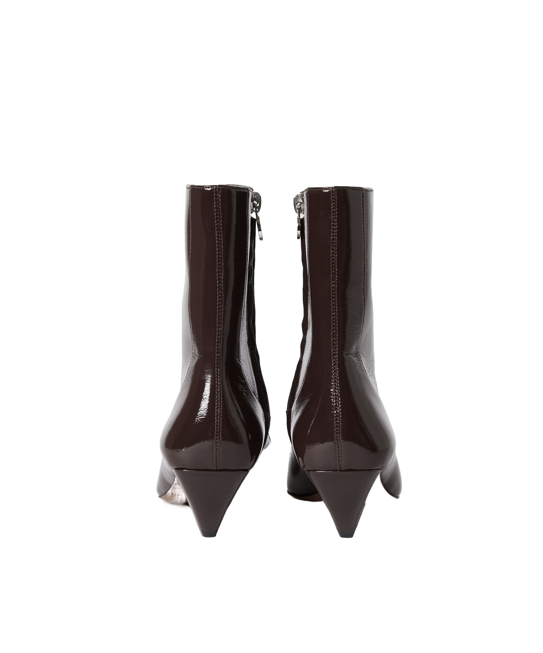 Stella Mccartney Spur Vegan Leather Ankle Booties In Burgundy