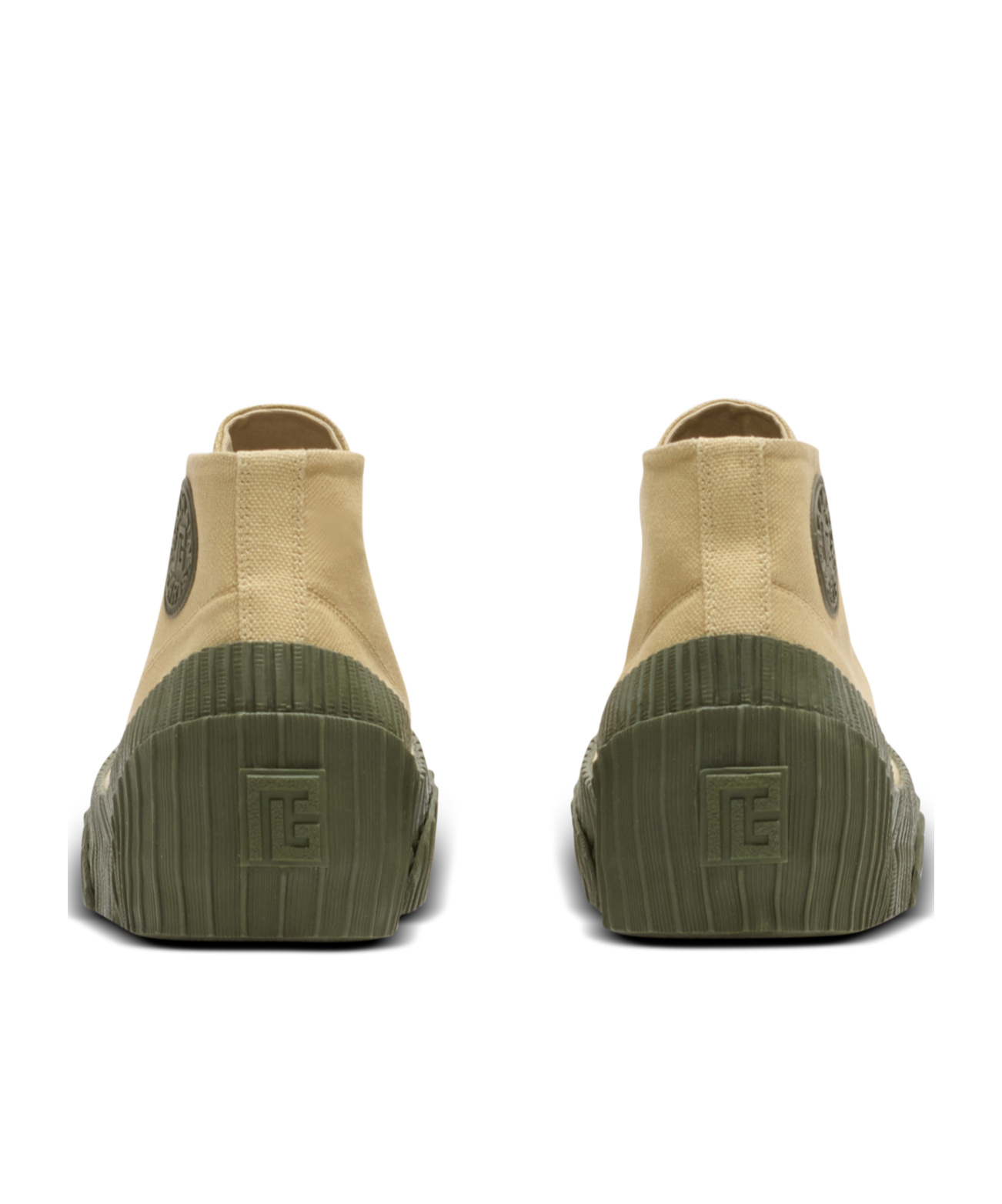 Balmain Riff Low Canvas Sneakers In Neutral