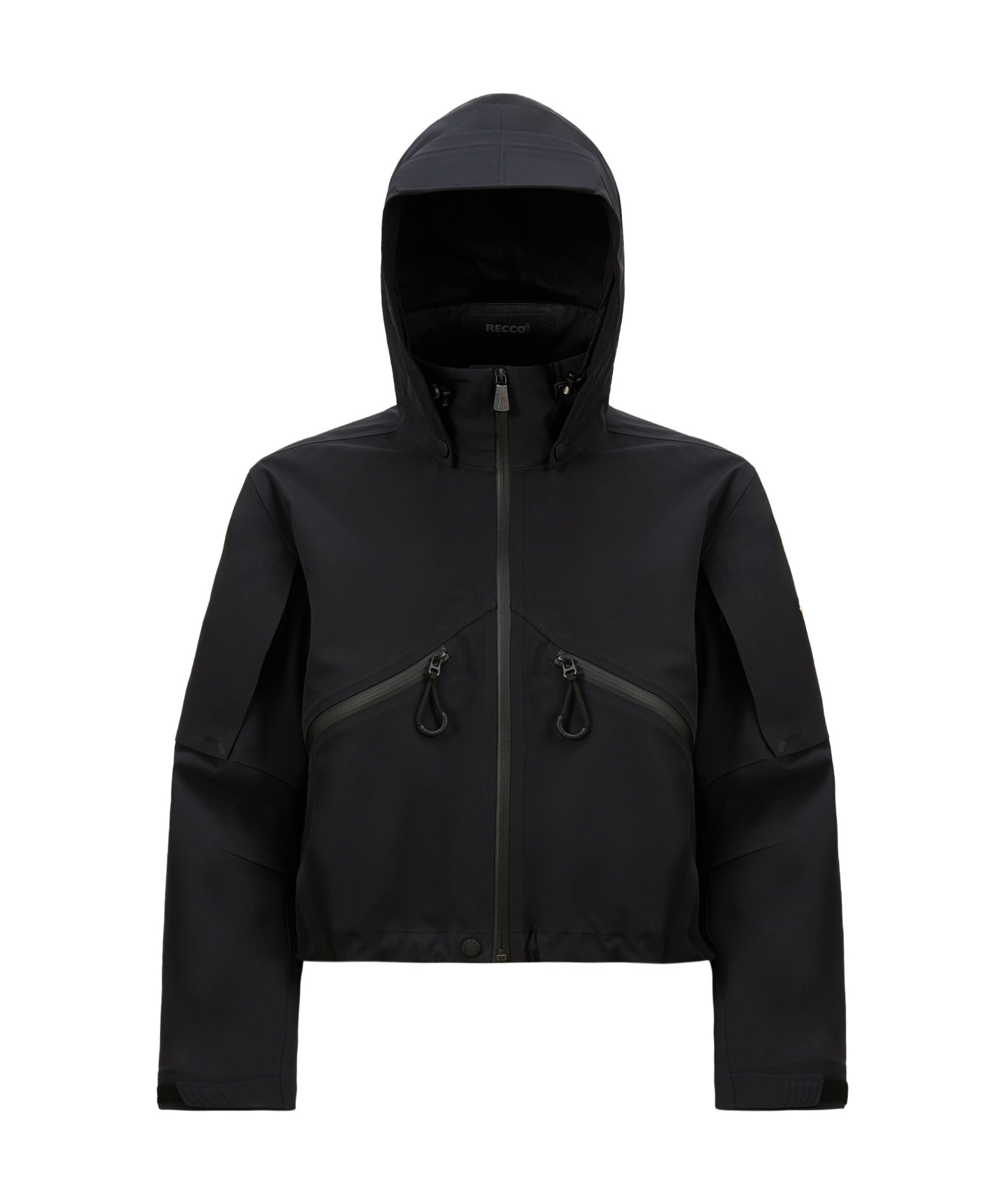 Moncler Womens Black Kibira Hooded Stretch-woven Jacket