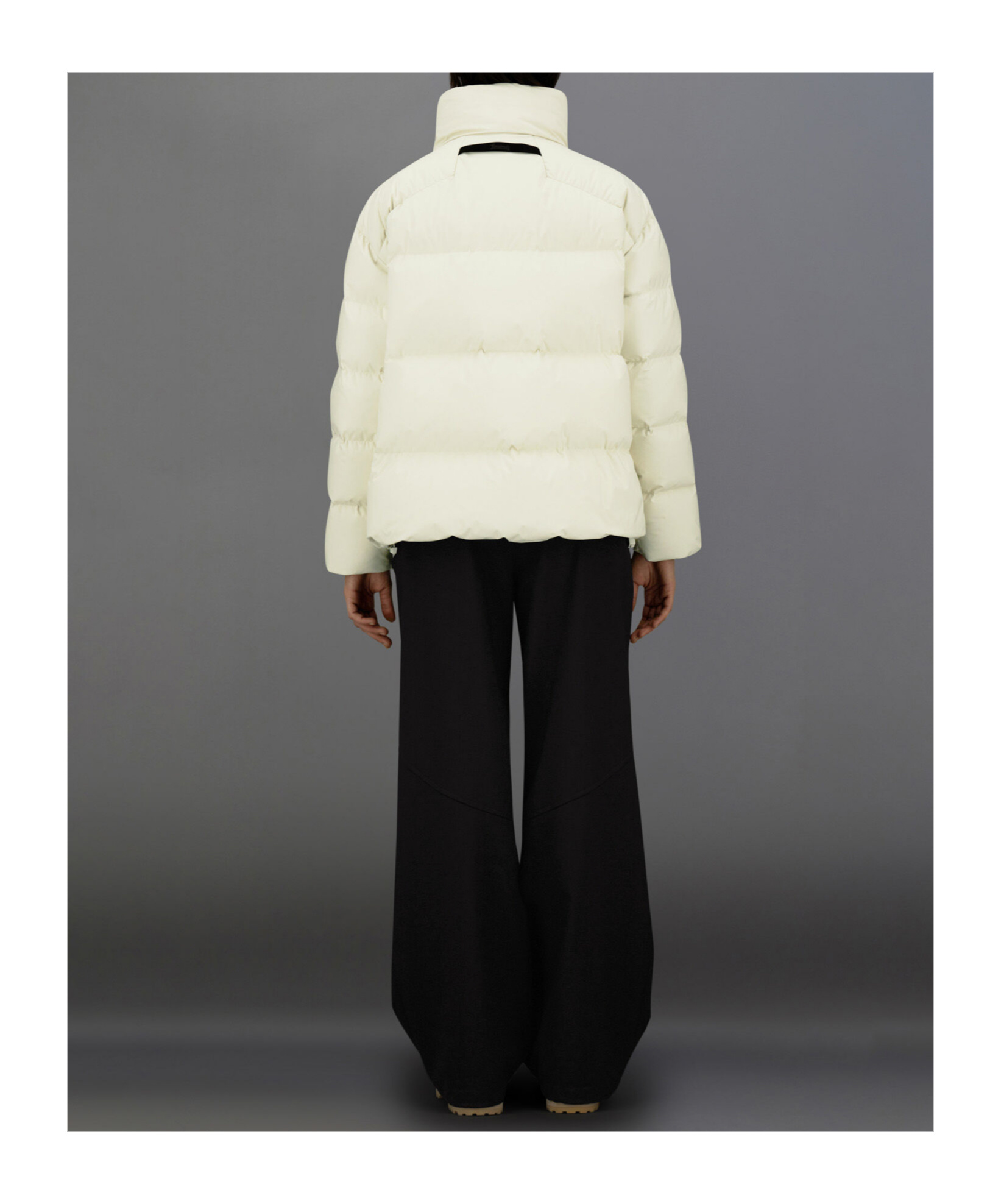 Herno Belted High Neck Puffer Jacket In White
