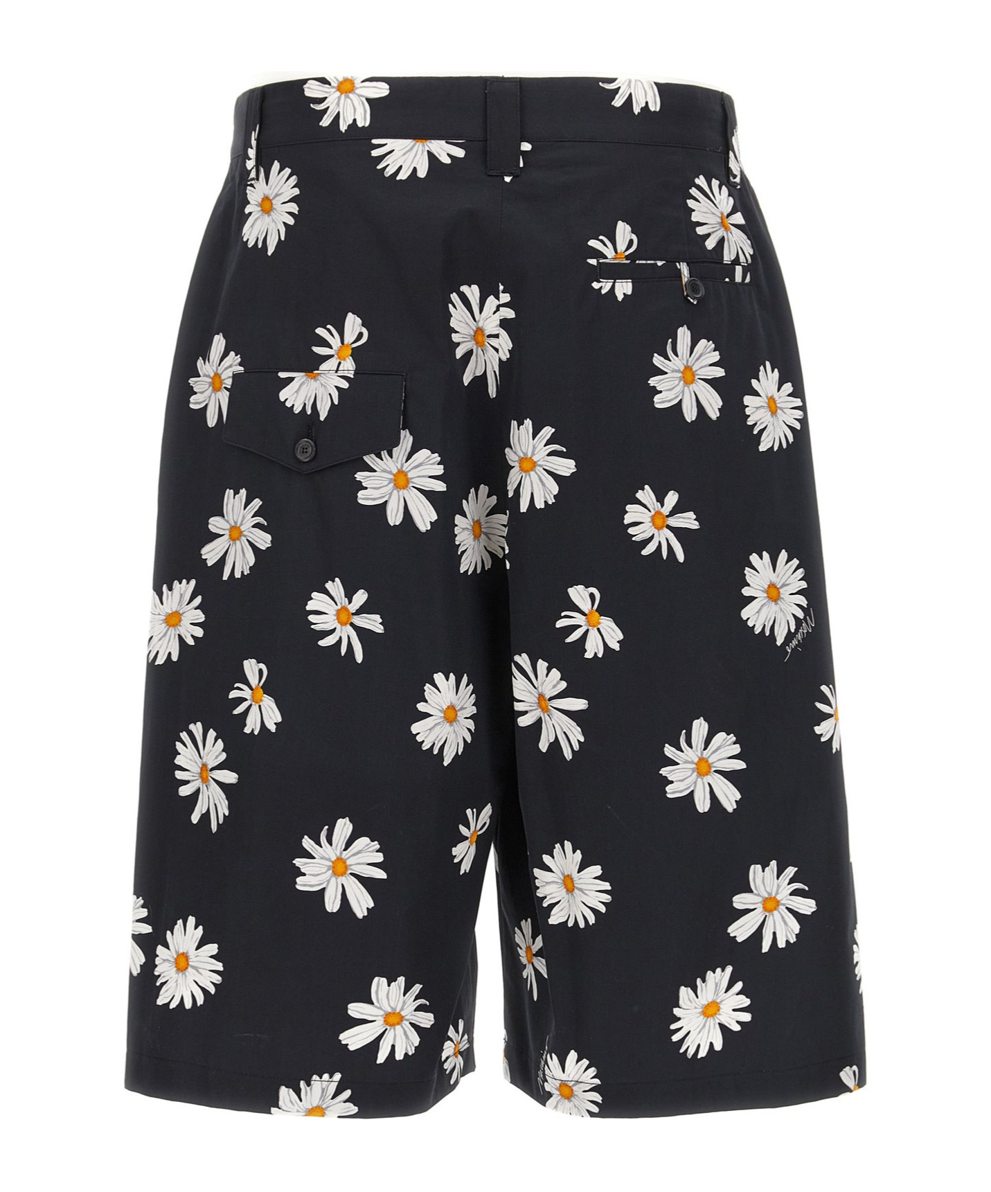 Moschino All-over Daisy Print Bermuda Shorts In Blue
