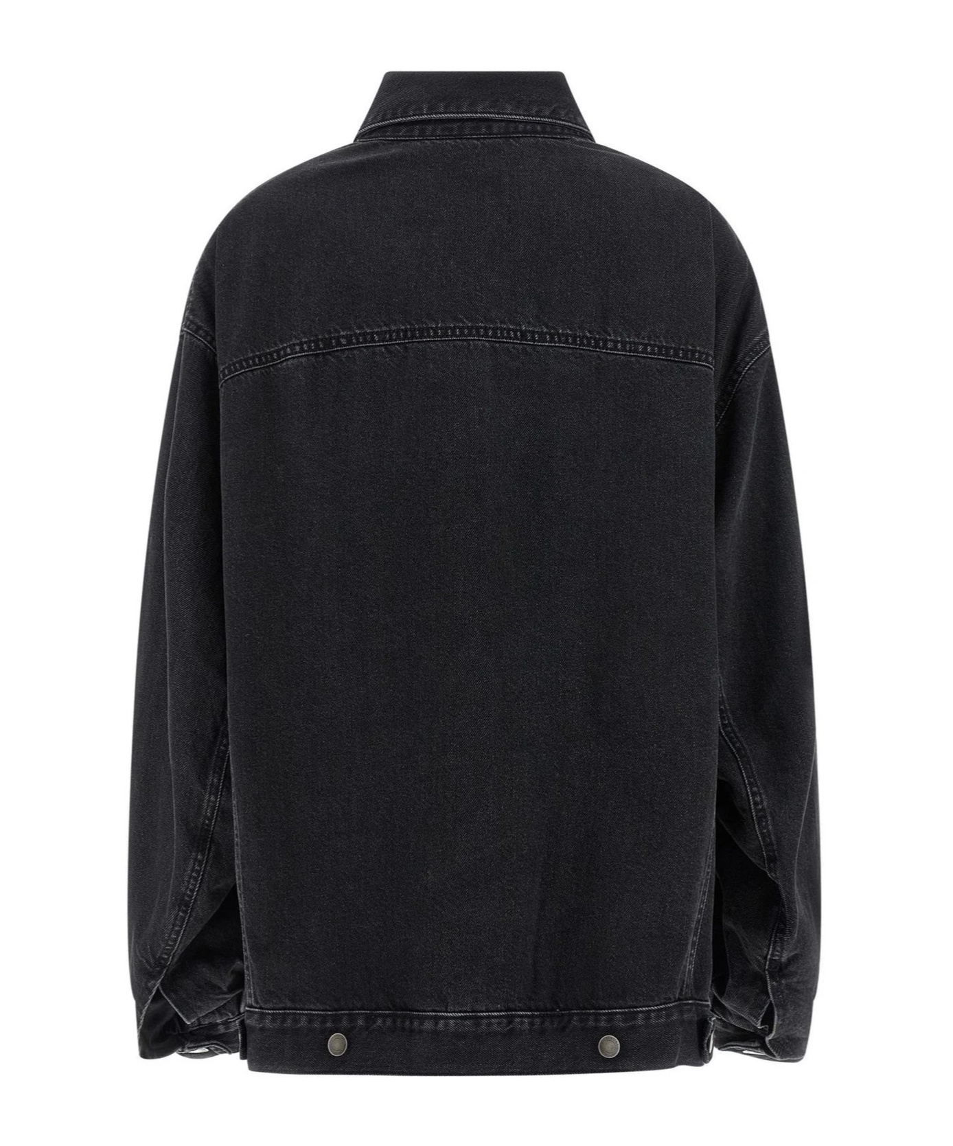 Haikure Button-down Long-sleeved Denim Jacket In Blue