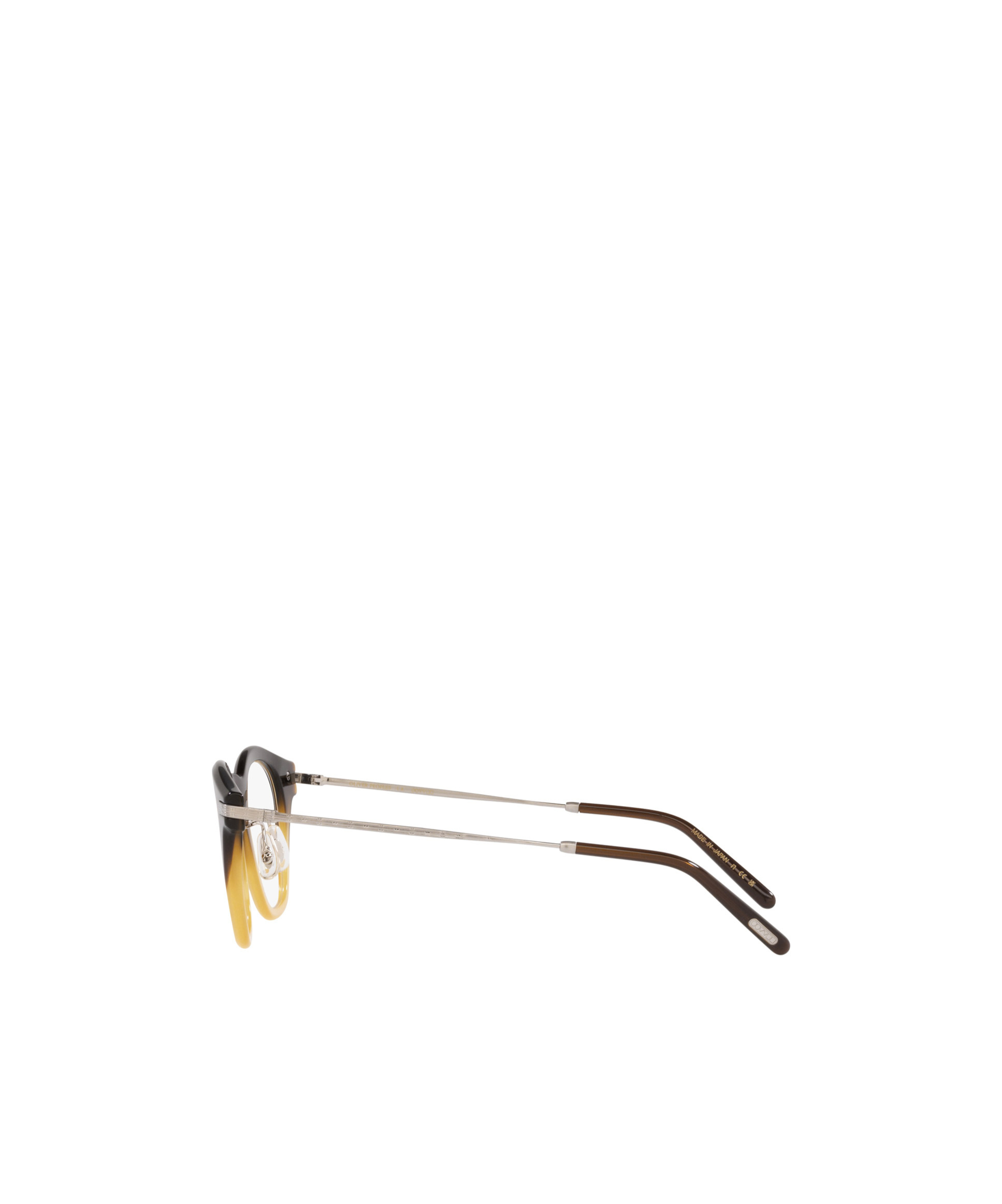 Oliver Peoples Gradient-effect Round-frame Glasses In Brown