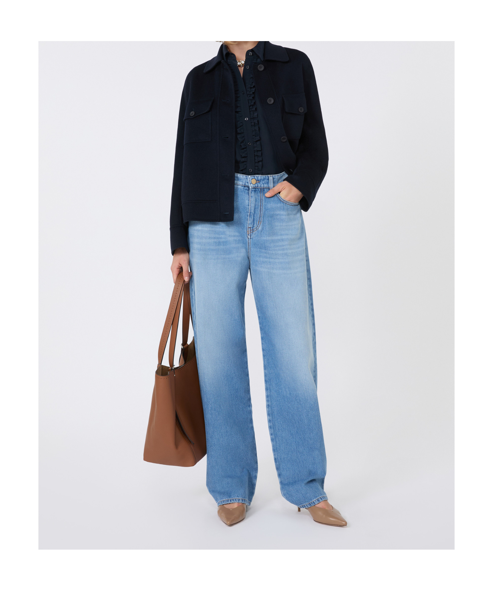 Max Mara Long Sleeve Casual Jacket In Black