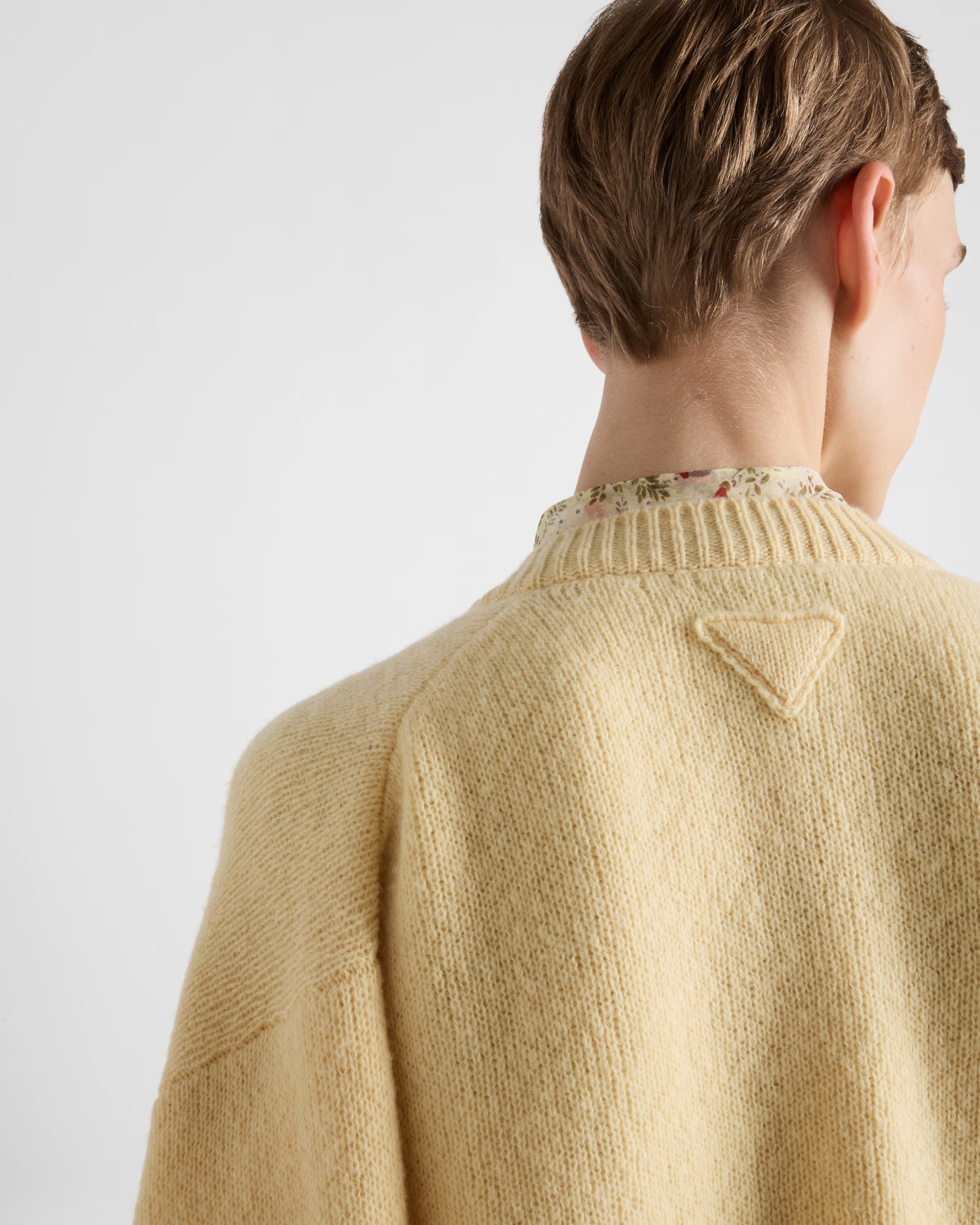 Prada Multiple-pockets Cashmere Cardigan In Nude