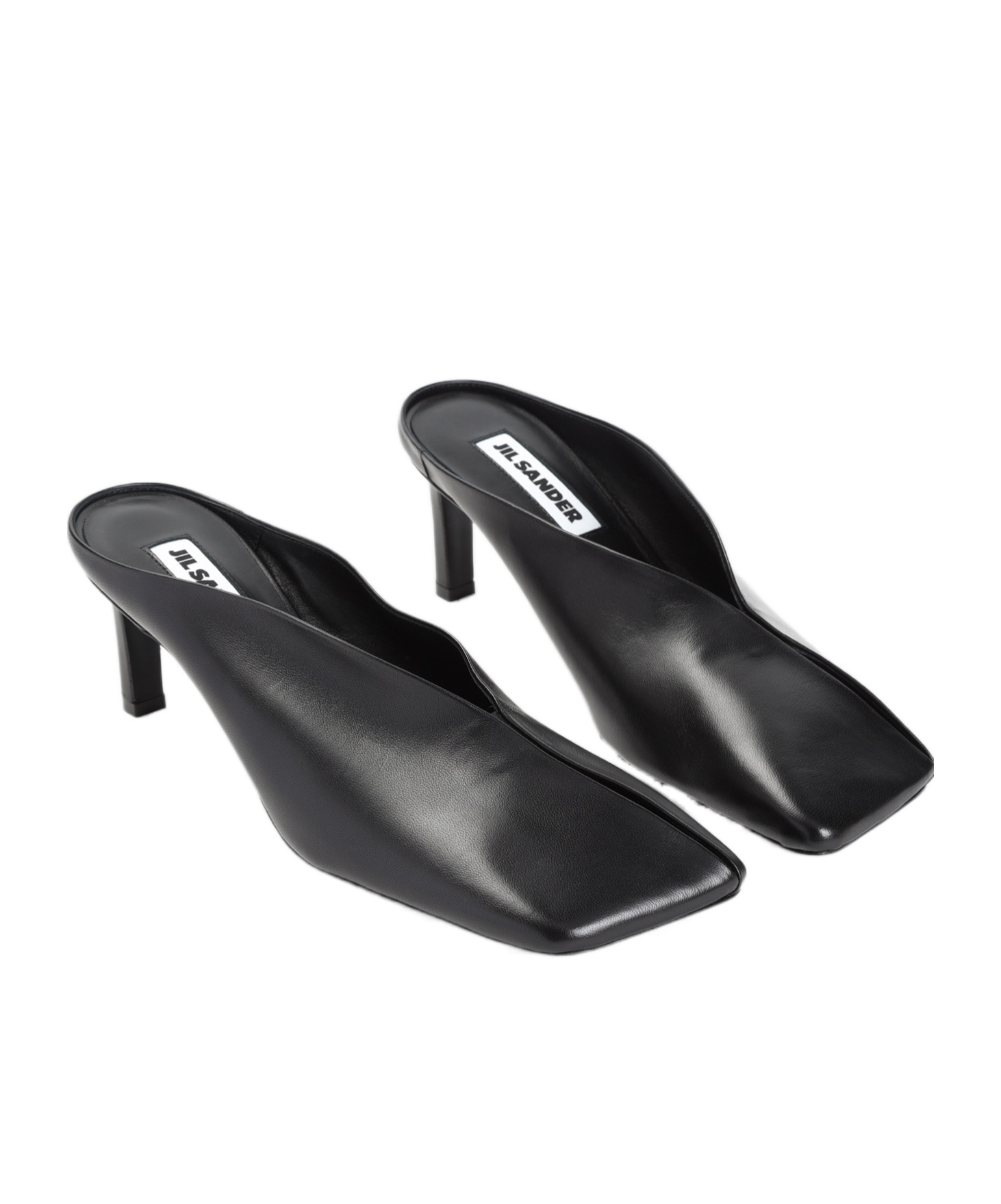 Jil Sander 70 Nappa Leather Mules In Black