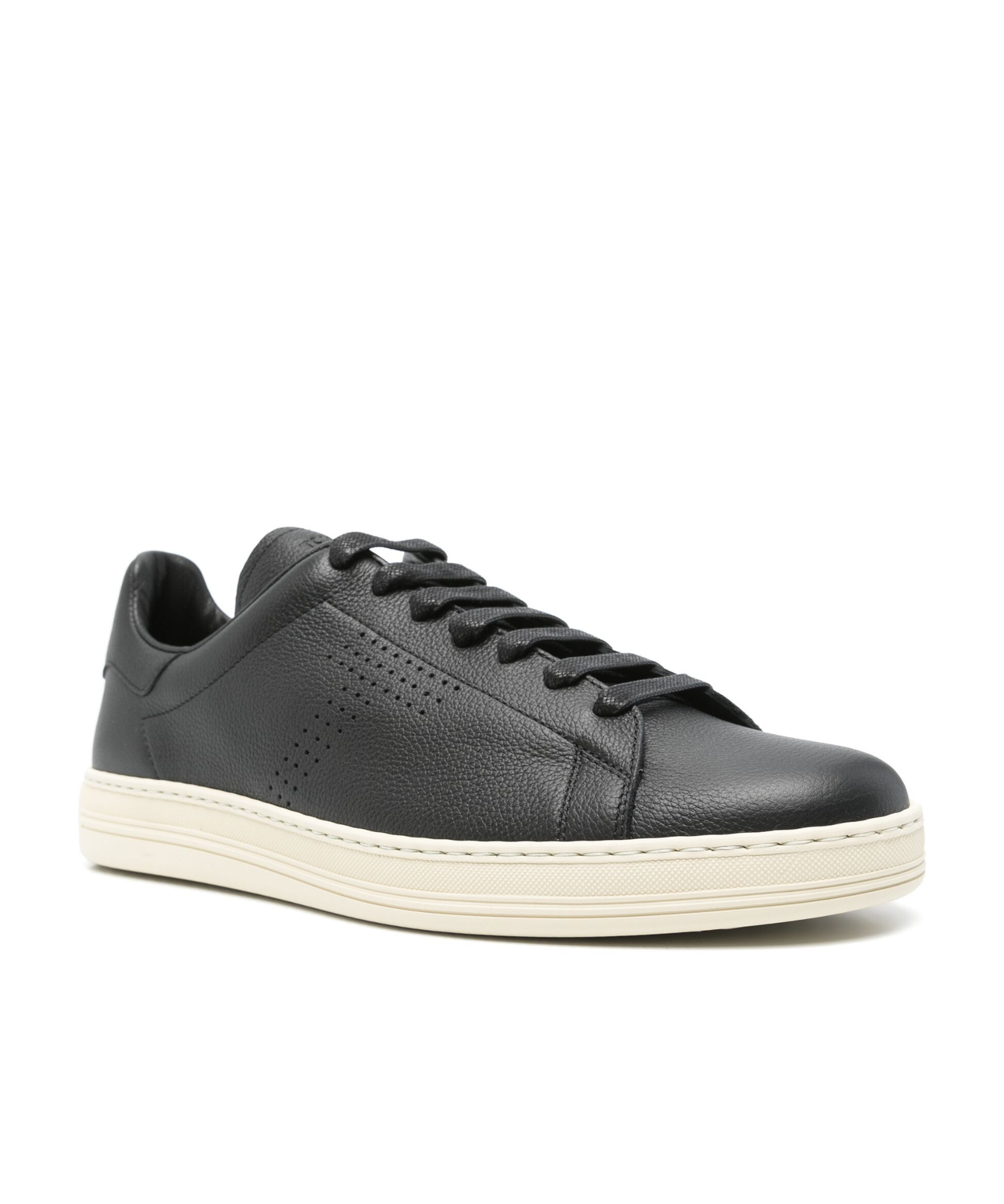 Tom Ford Low-top Leather Sneakers In Black