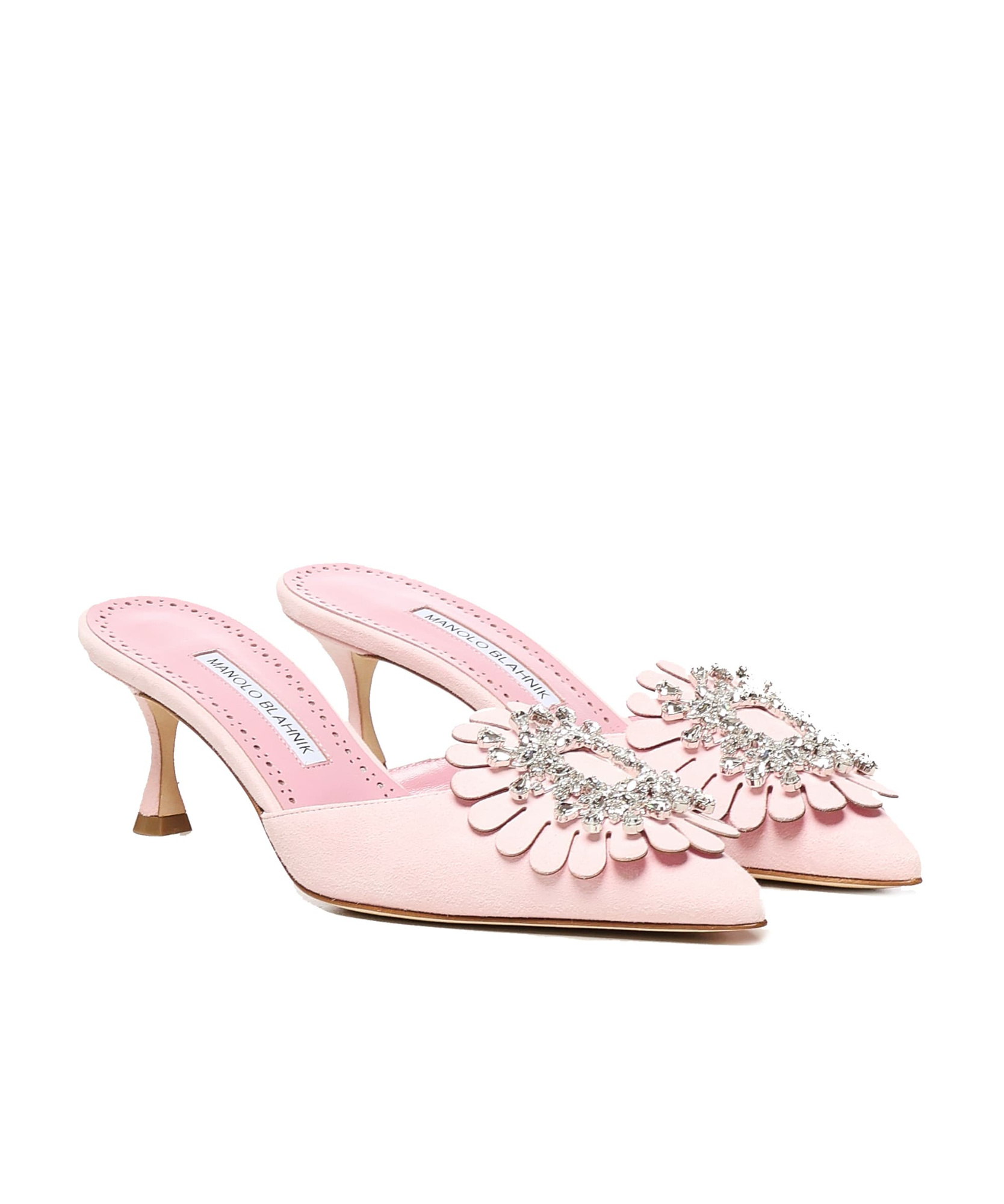 Manolo Blahnik Pointed High Heel Sandals In Pink