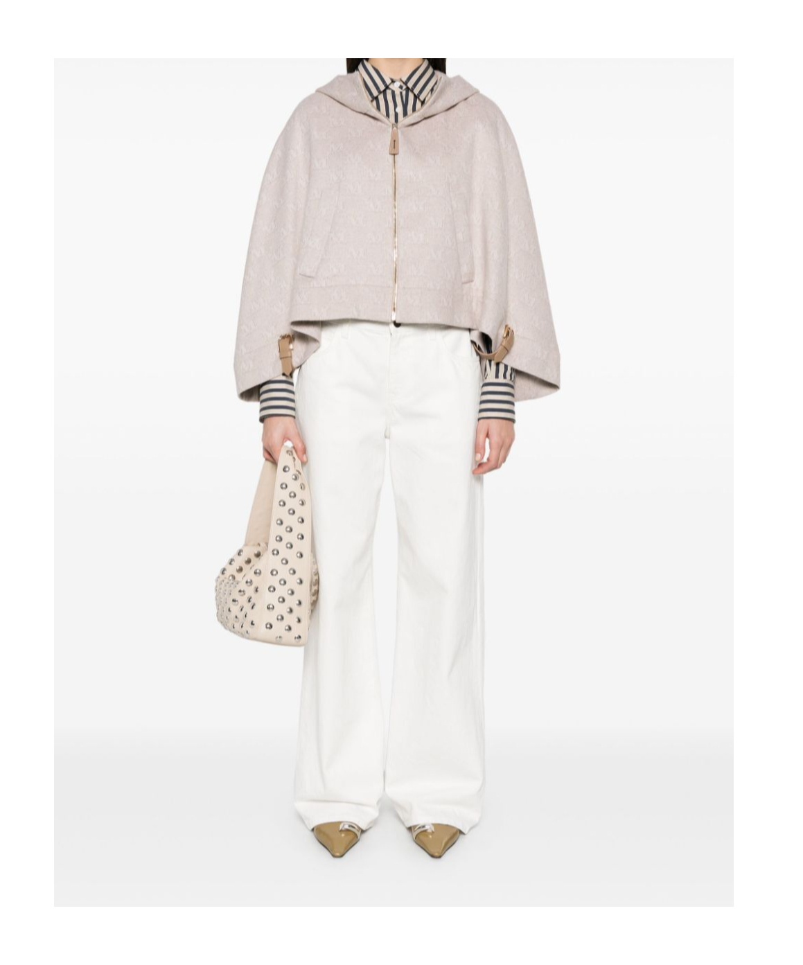 Max Mara Long-sleeved Casual Jacket In White