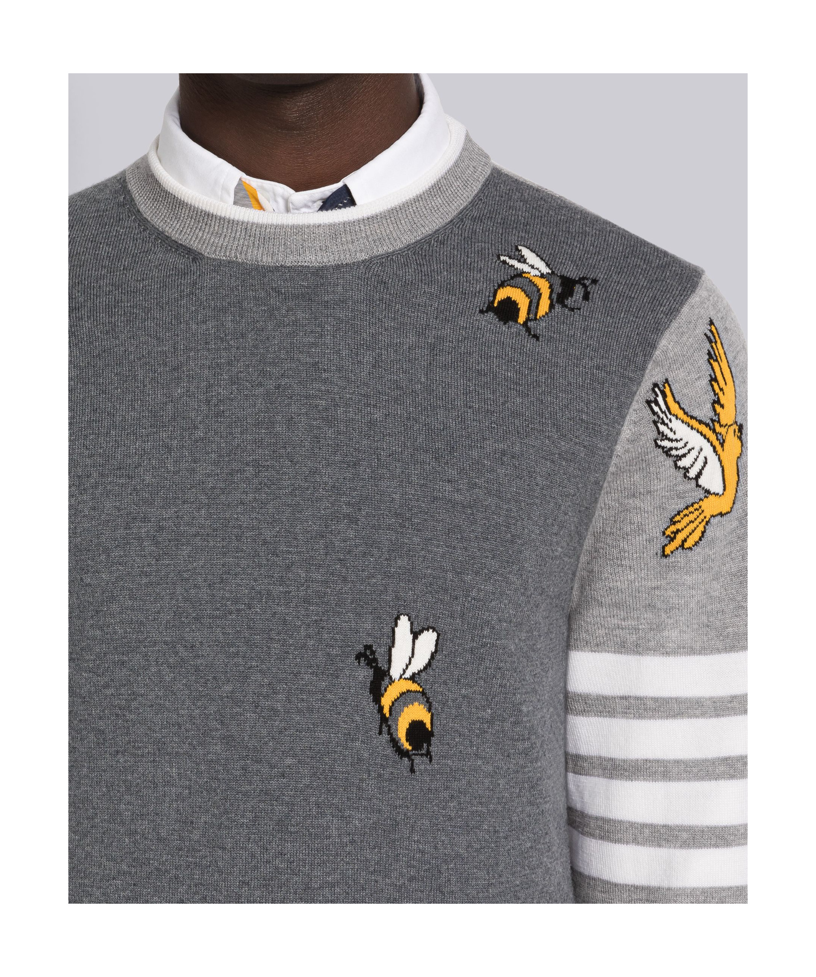 Shop Thom Browne 4-bar Striped Cardigan In Multicolor