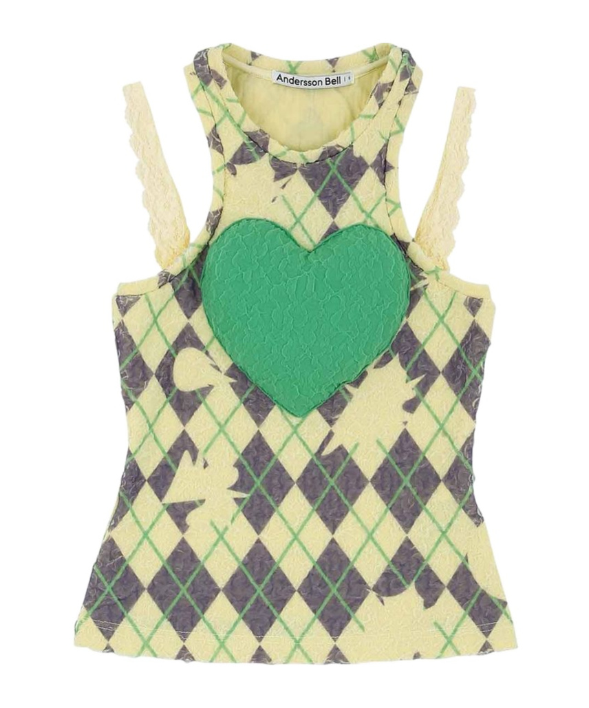Andersson Bell Ssense Exclusive Yellow Puffy Heart Saver Tank Top In Lemon Yellow