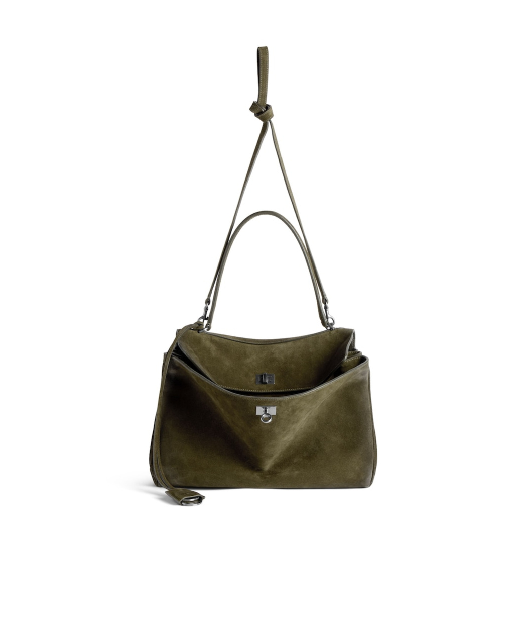 Balenciaga Women's Rodeo Handbag Medium In Khaki In Brown