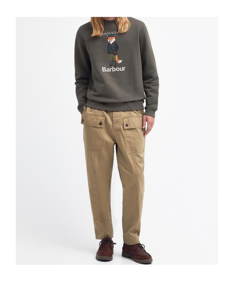 Barbour X Mk Beaufort Fox Cotton Sweatshirt In Black