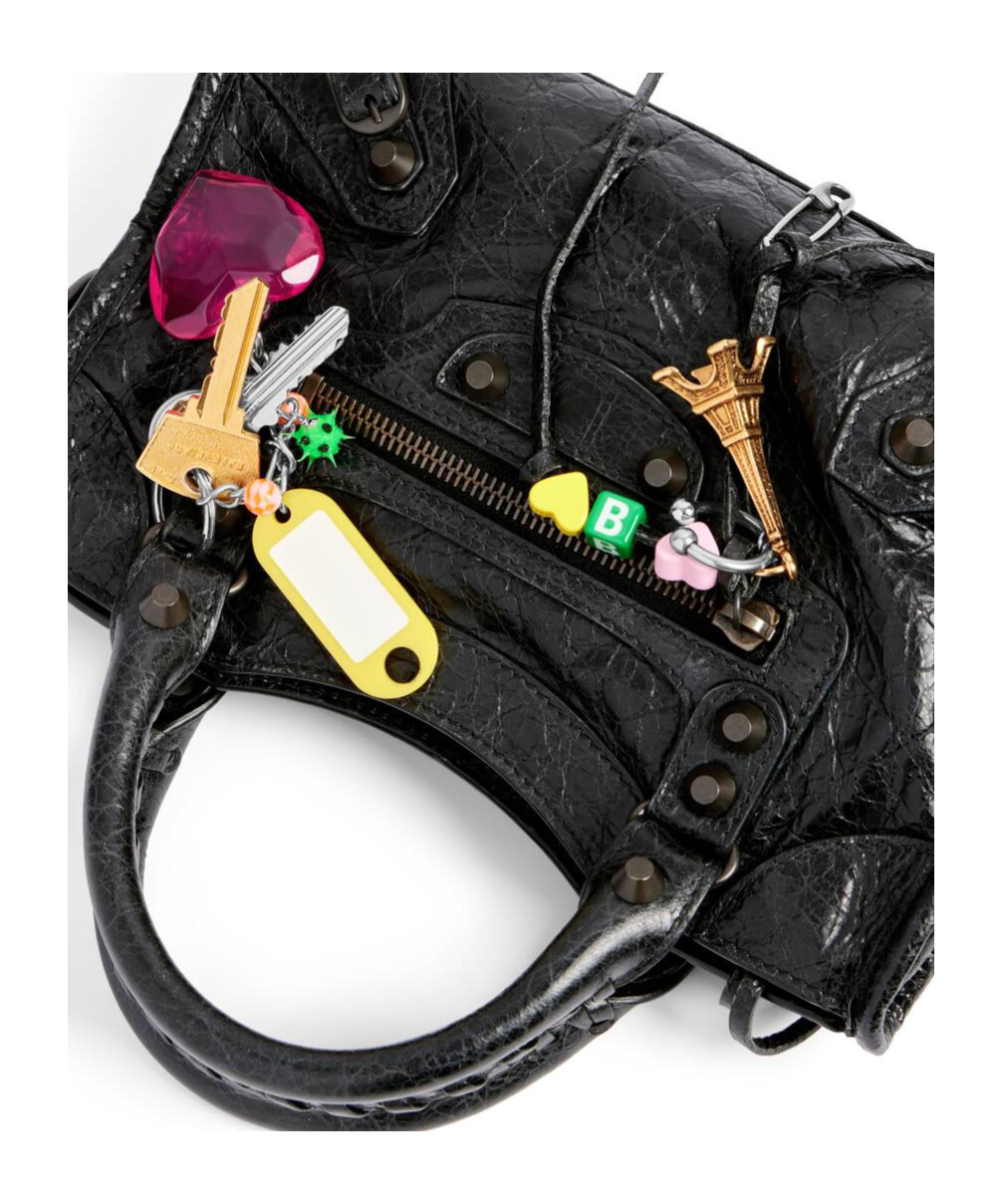 Balenciaga Women's Le City Mini Bag With Charms In Black In Black