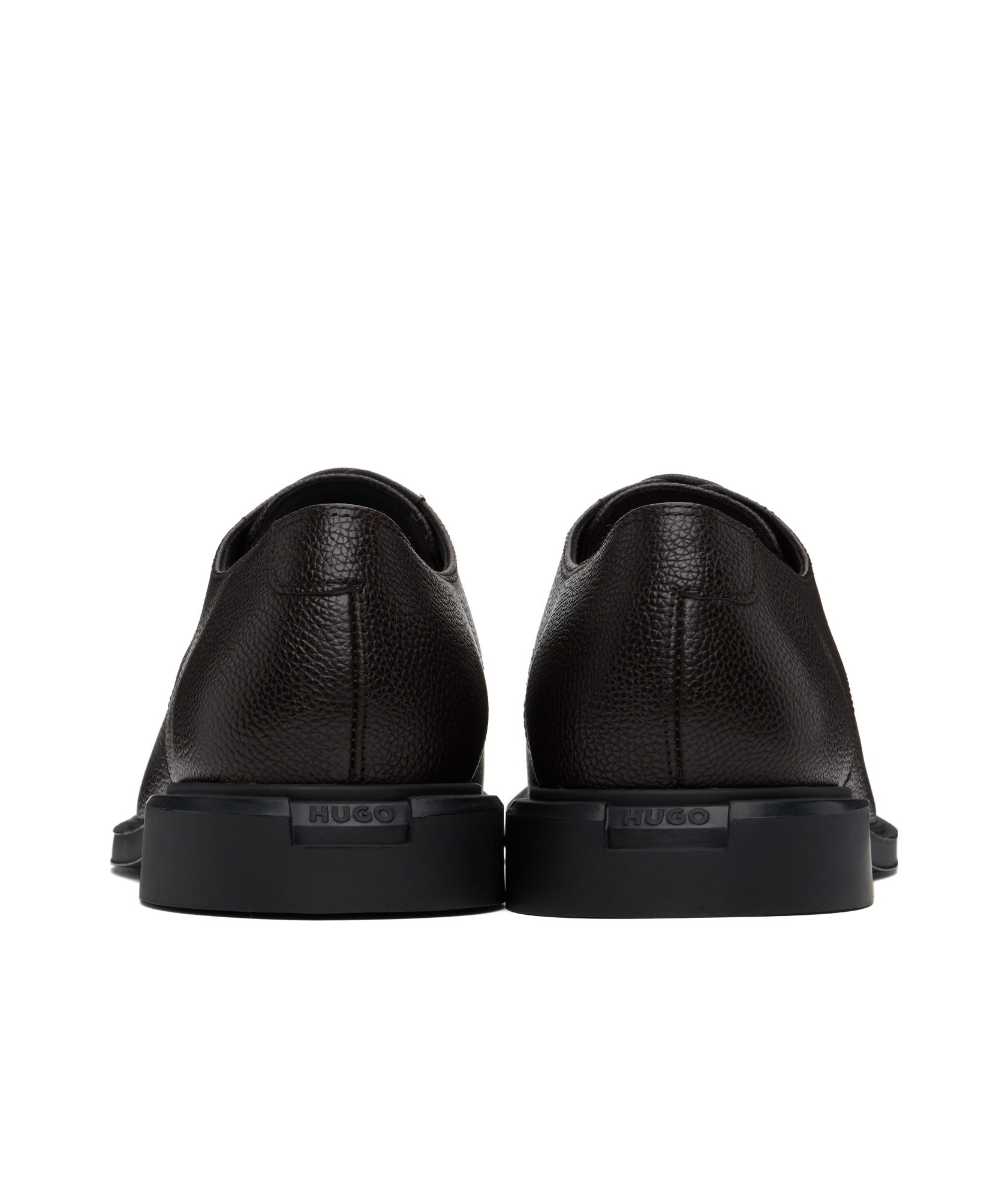 Hugo Boss Derby Lace-up Formal Shoes In Black Leather In Black