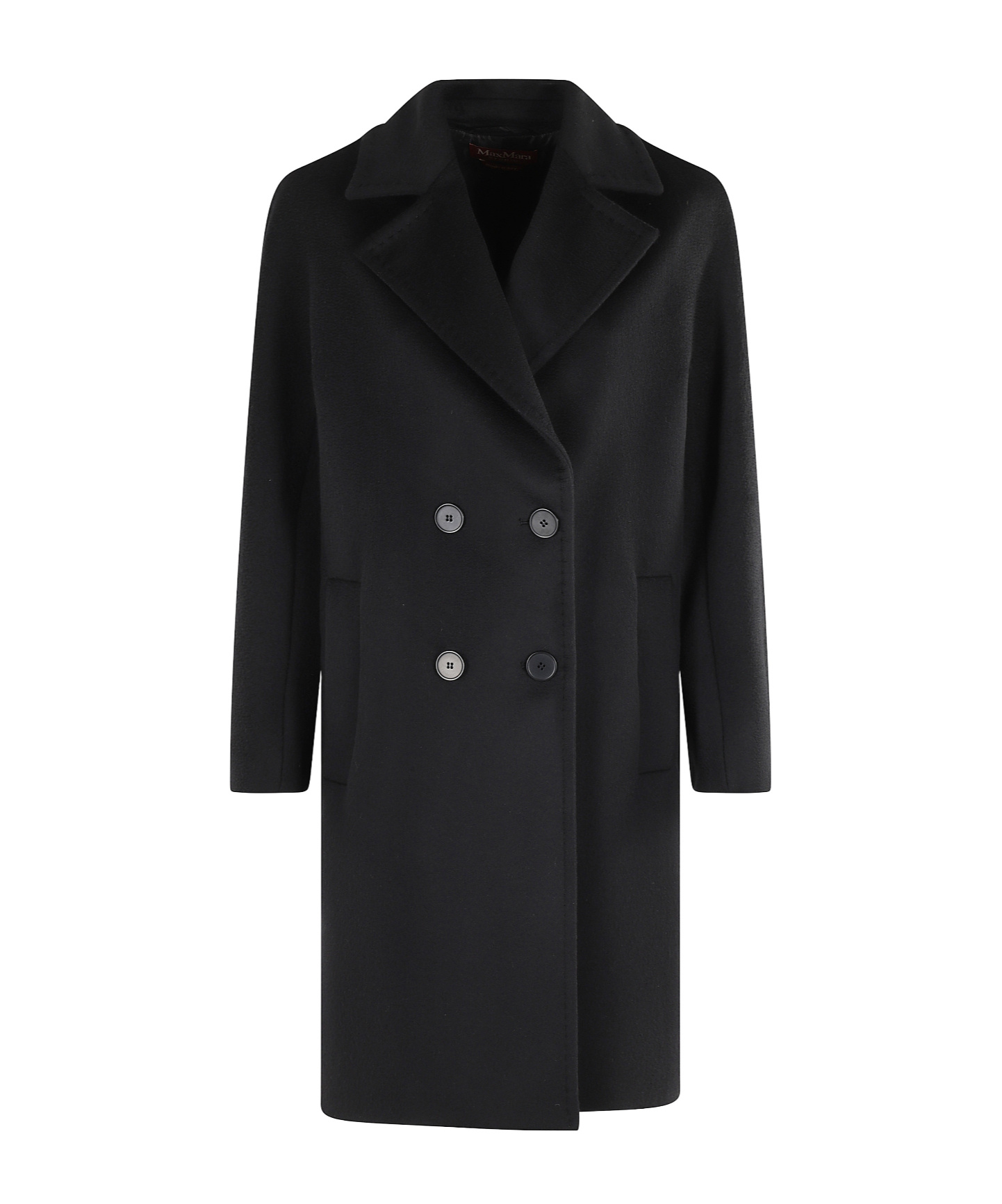Max Mara Long Sleeve Coat In Black