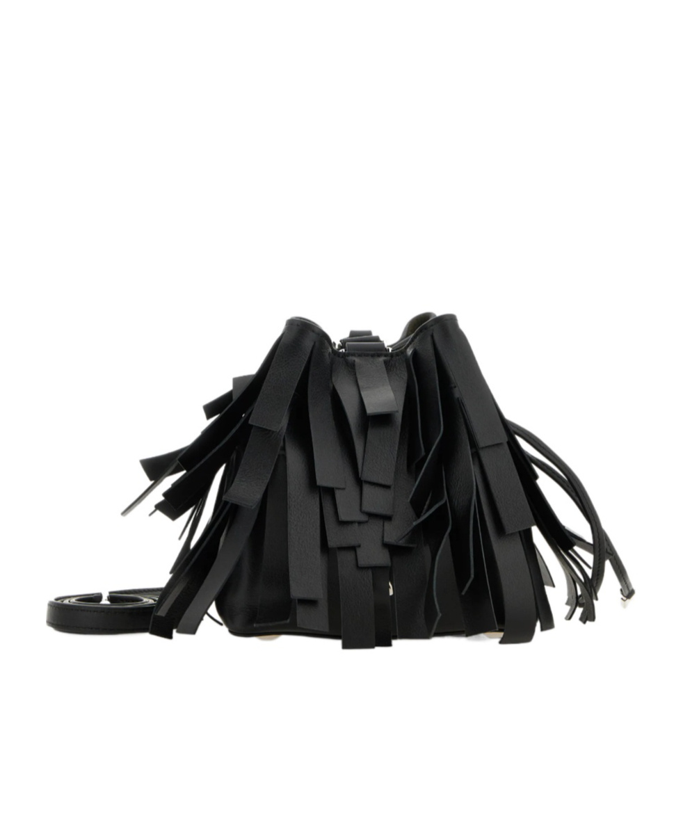 Hogan H01r Hocket Mini Frange Shopping Bag In Black