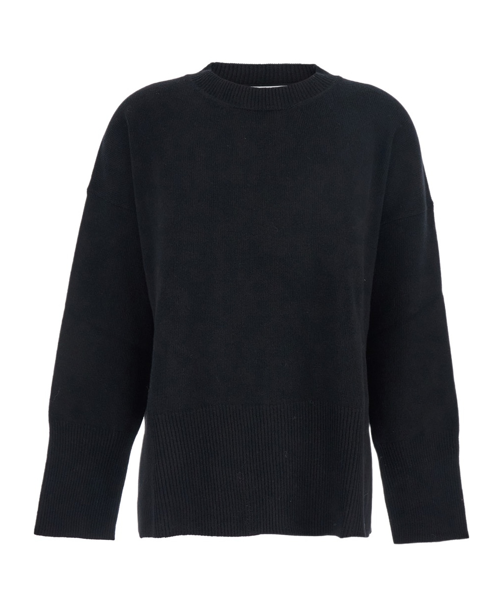 Mauro Grifoni Oversize Crewneck Sweater In Black