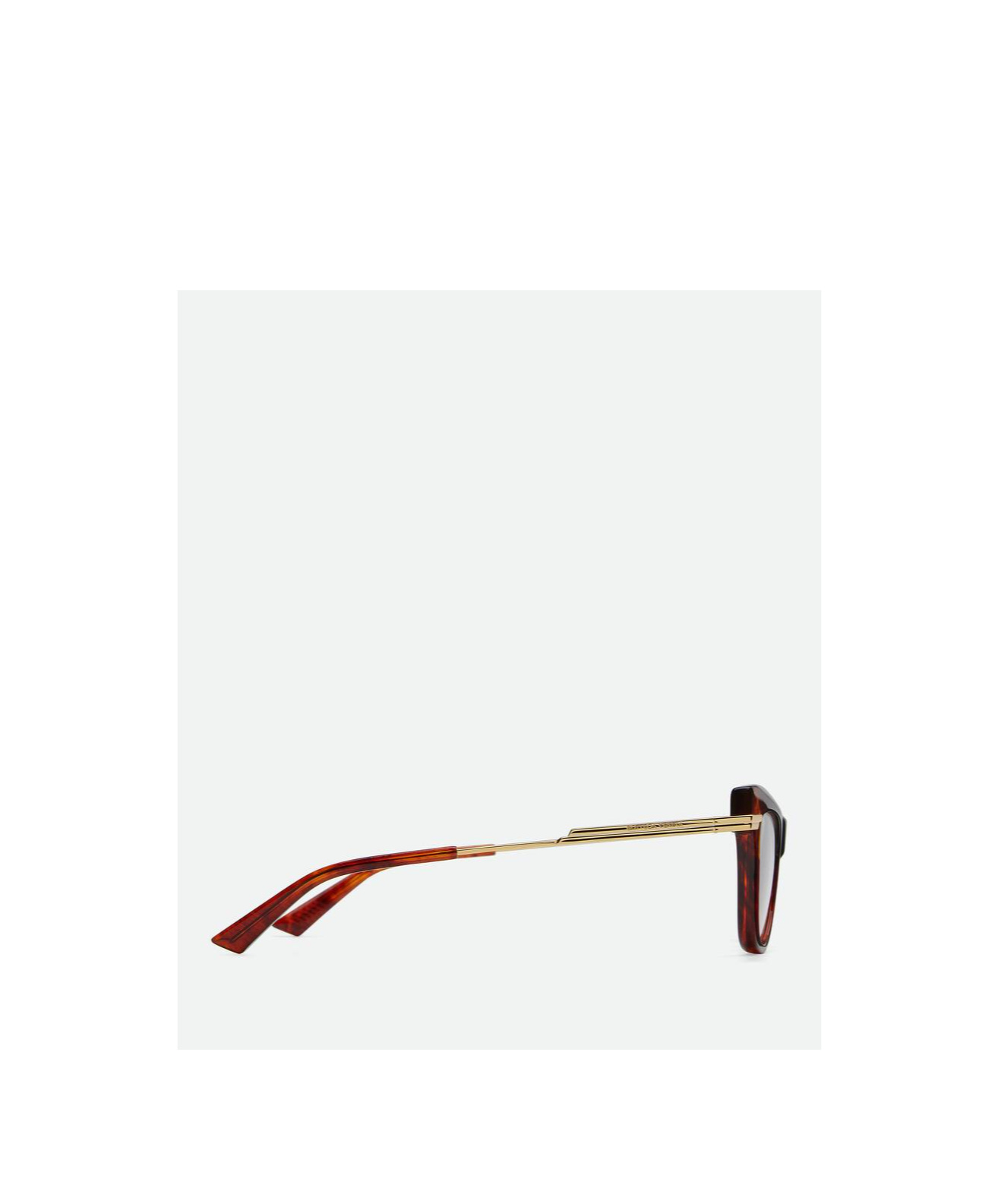 Bottega Veneta Classic Recycled Acetate Cat Eye Brille In Havana/transparent