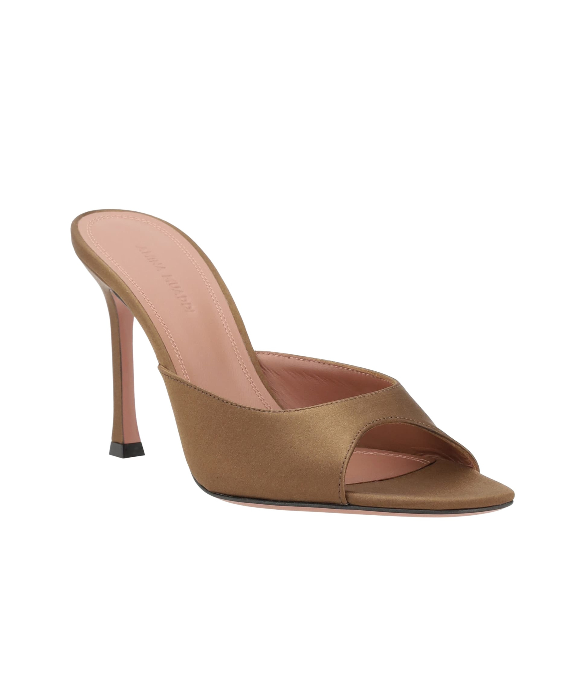 Amina Muaddi Open-toed High-heeled Sandals In Brown