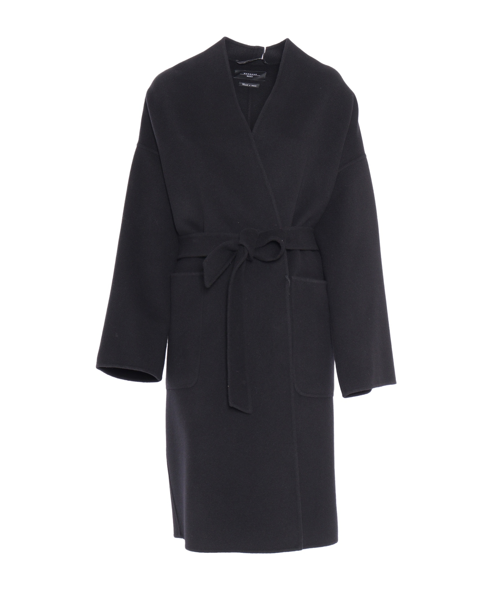 Weekend Max Mara Resina Wool Coat In Black