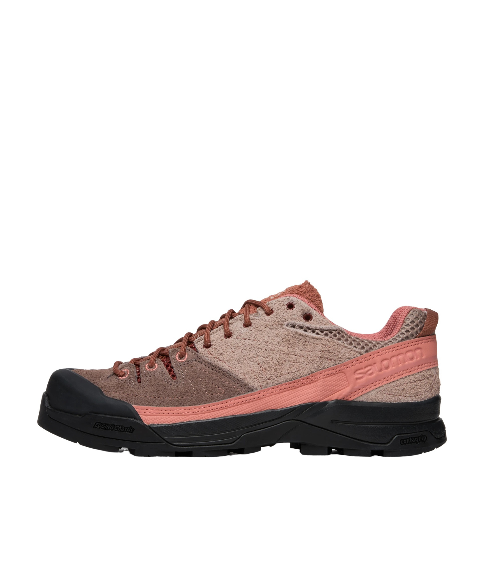 Salomon X-alp Rubber And Mesh-trimmed Suede Sneakers In Pink