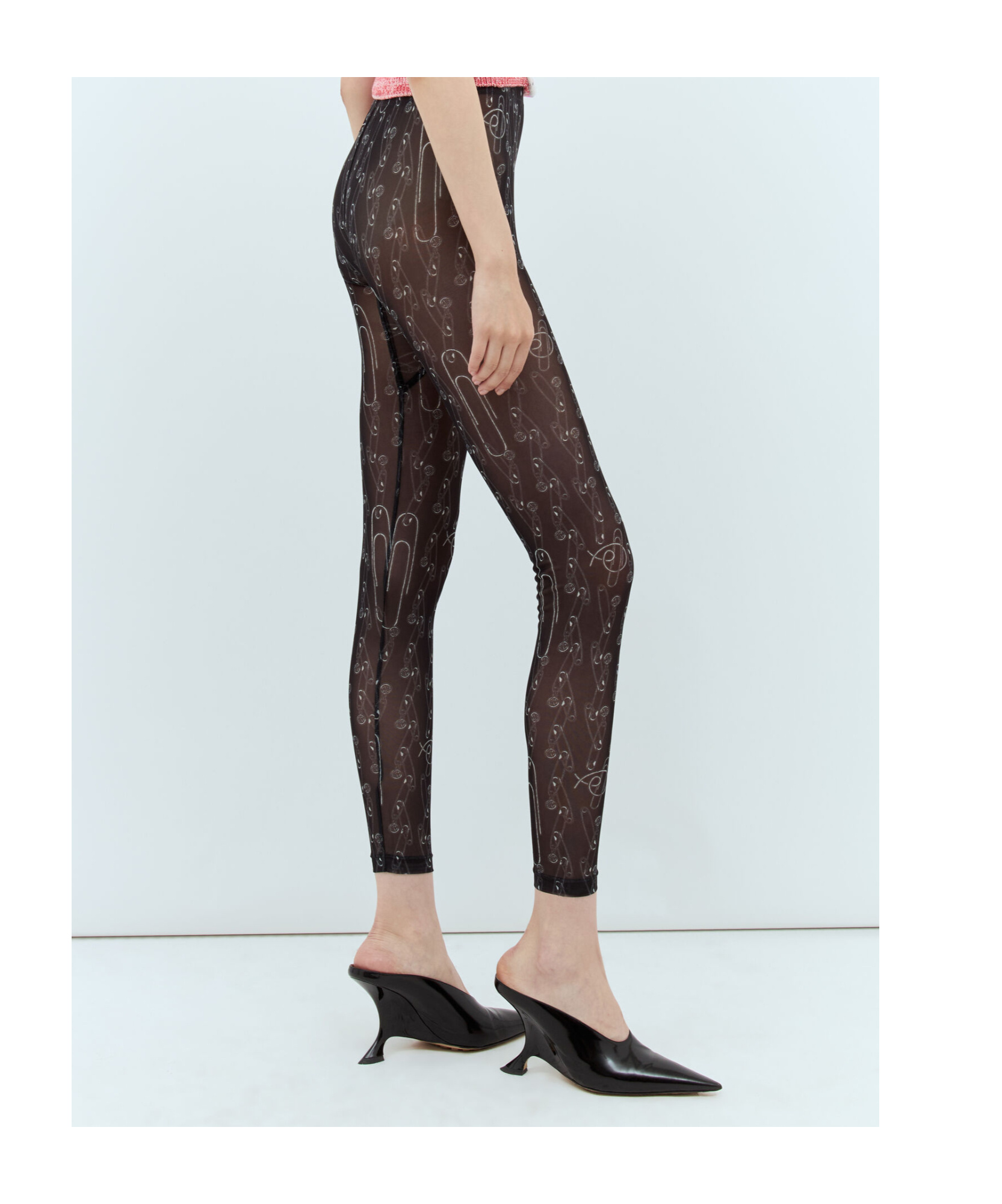 Vivienne Westwood Safety Pin Leggings In Black