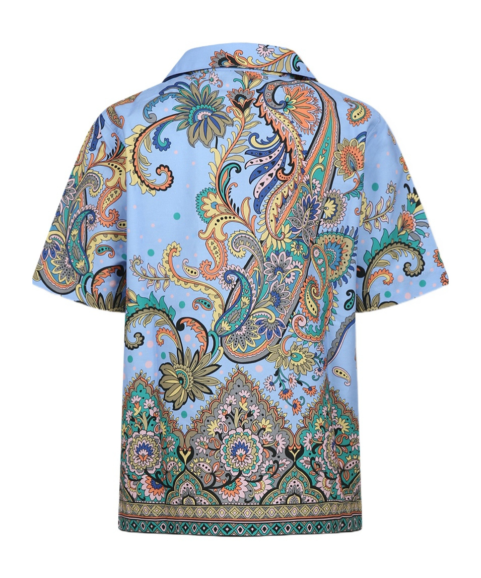 Shop Etro Short-sleeved Shirt In Blue