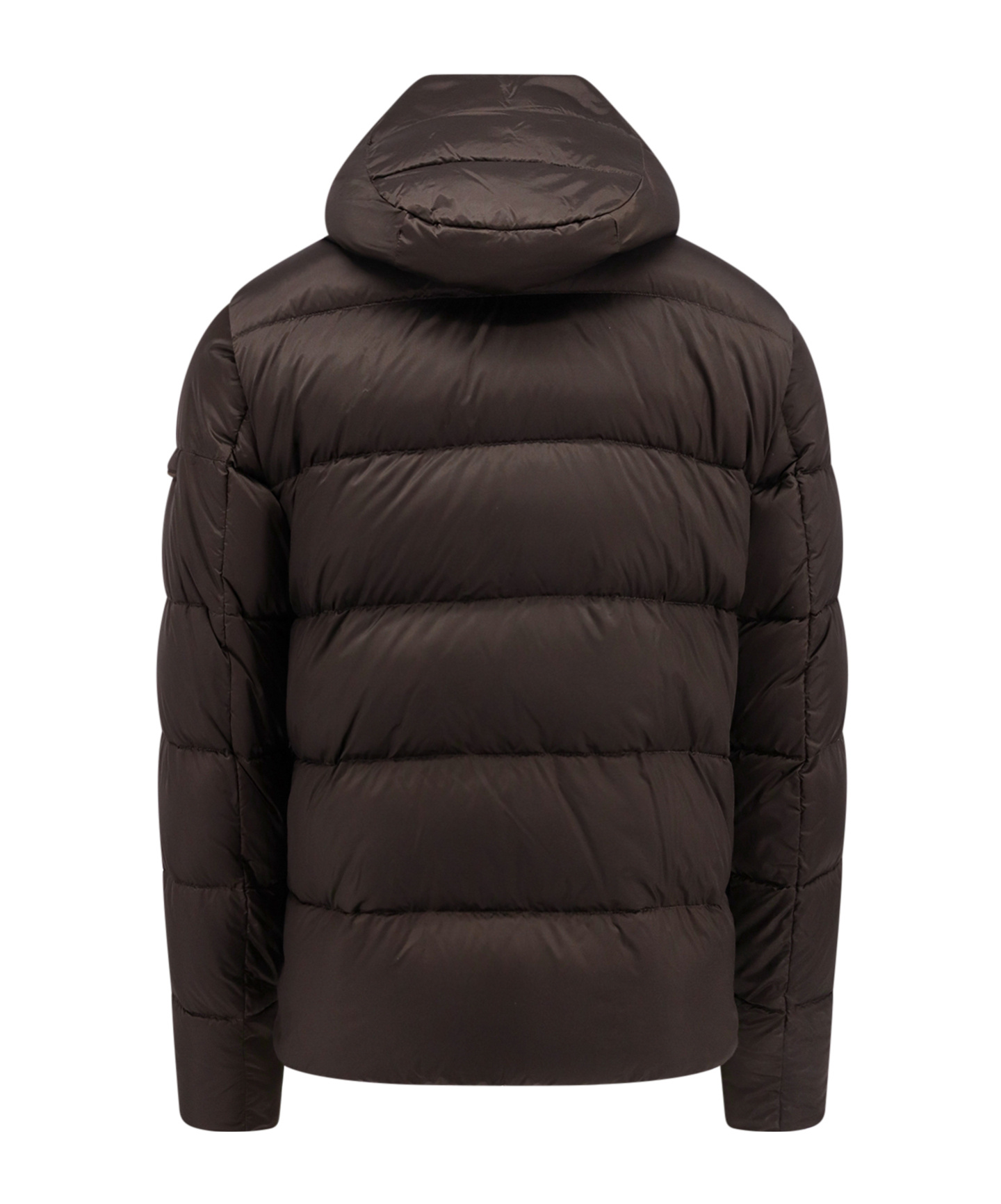 Moorer Zip-up Padded Down Jacket In Brown